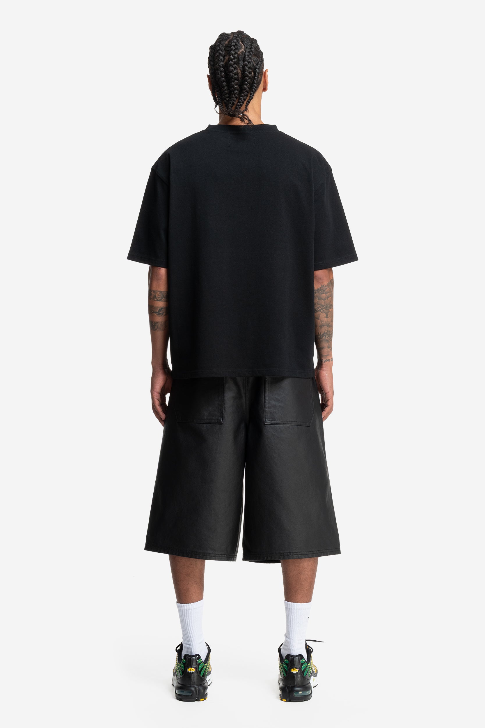 DISTINCTIVE COATED JORTS BLACK