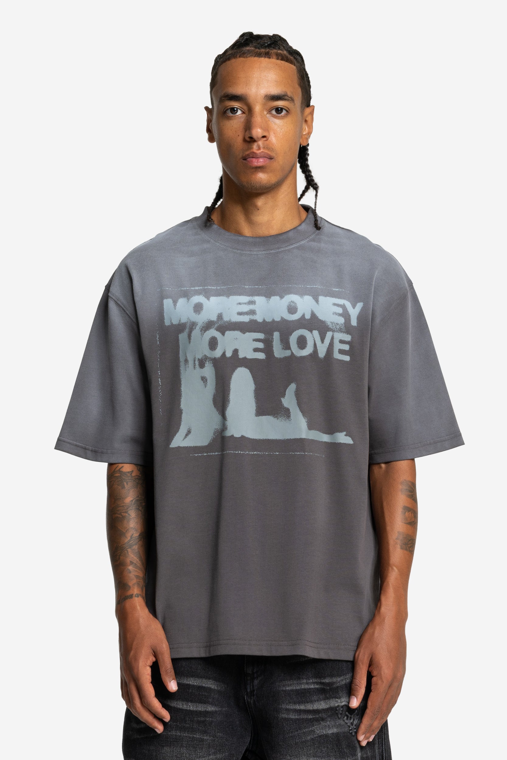 WET DREAM TEE DARK GRAY WASHED