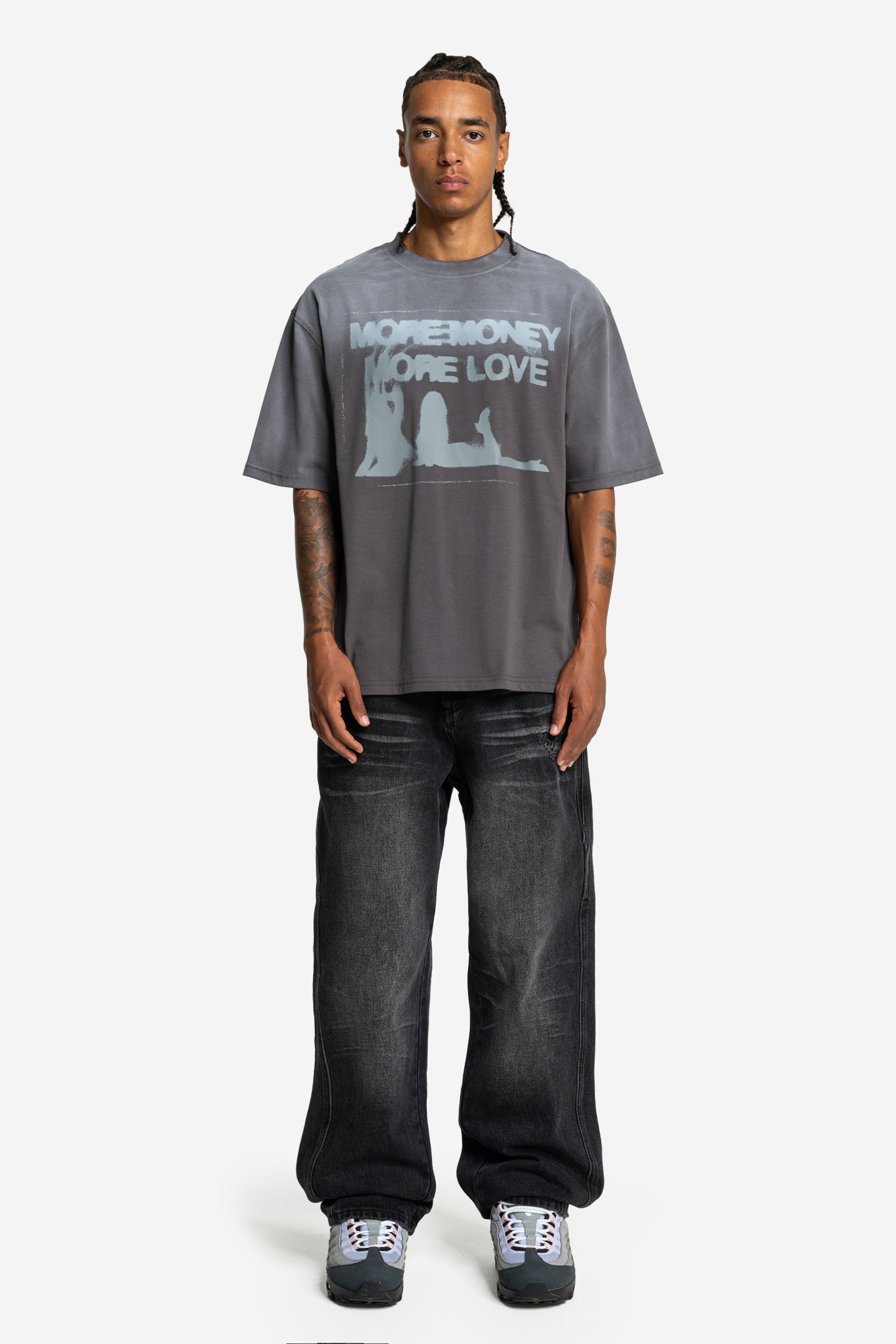 WET DREAM TEE DARK GRAY WASHED