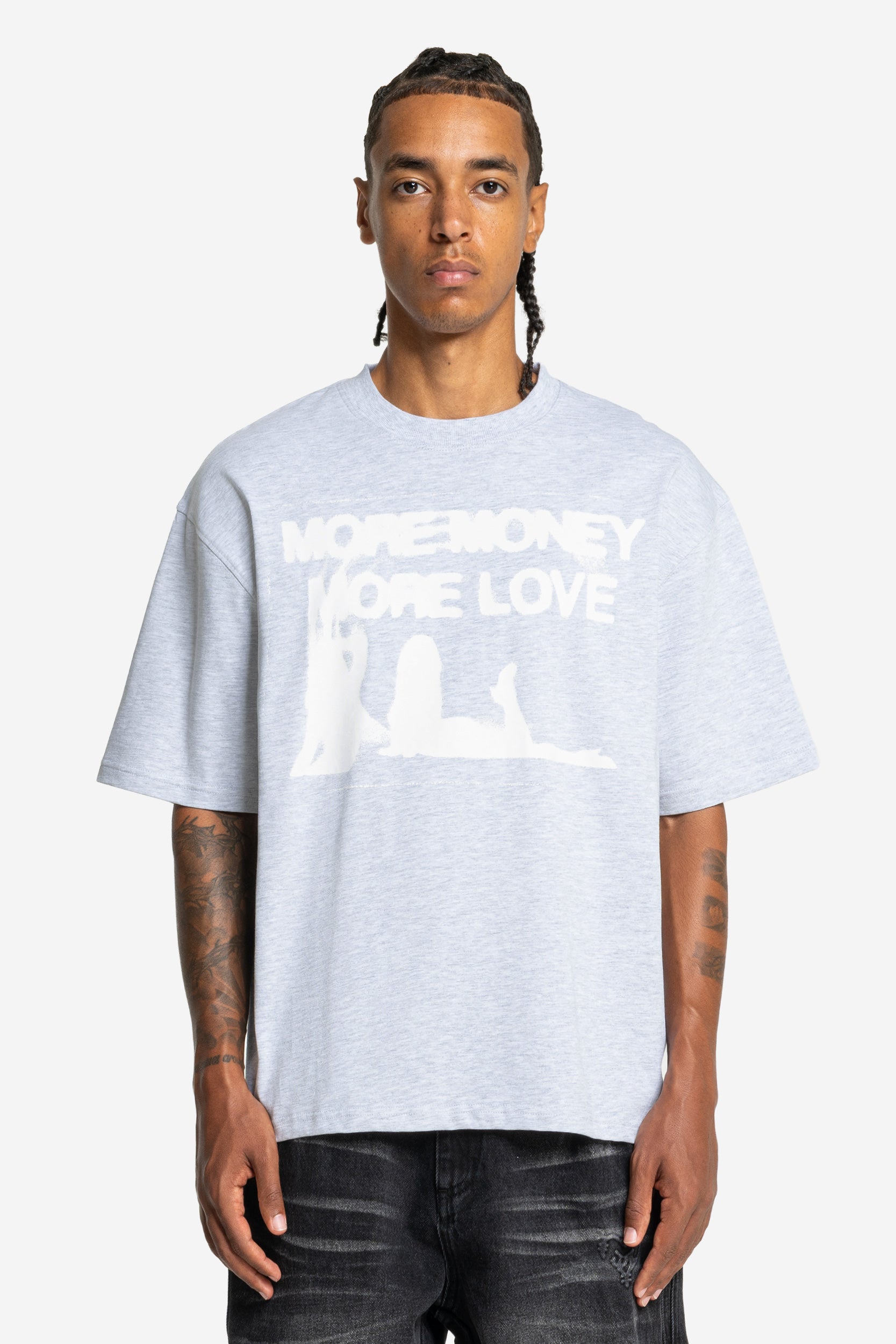 WET DREAM TEE GREY MELANGE