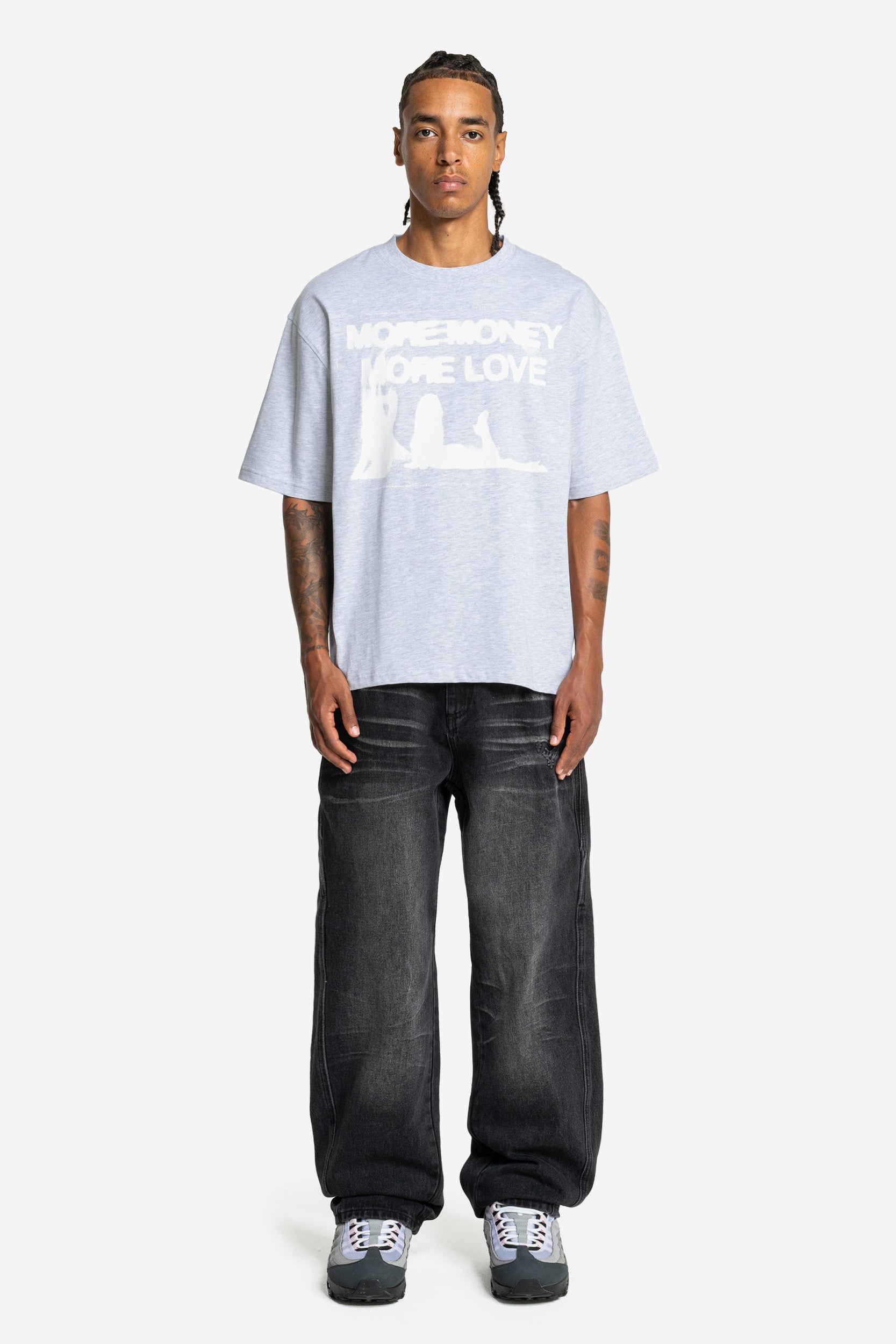 WET DREAM TEE GREY MELANGE