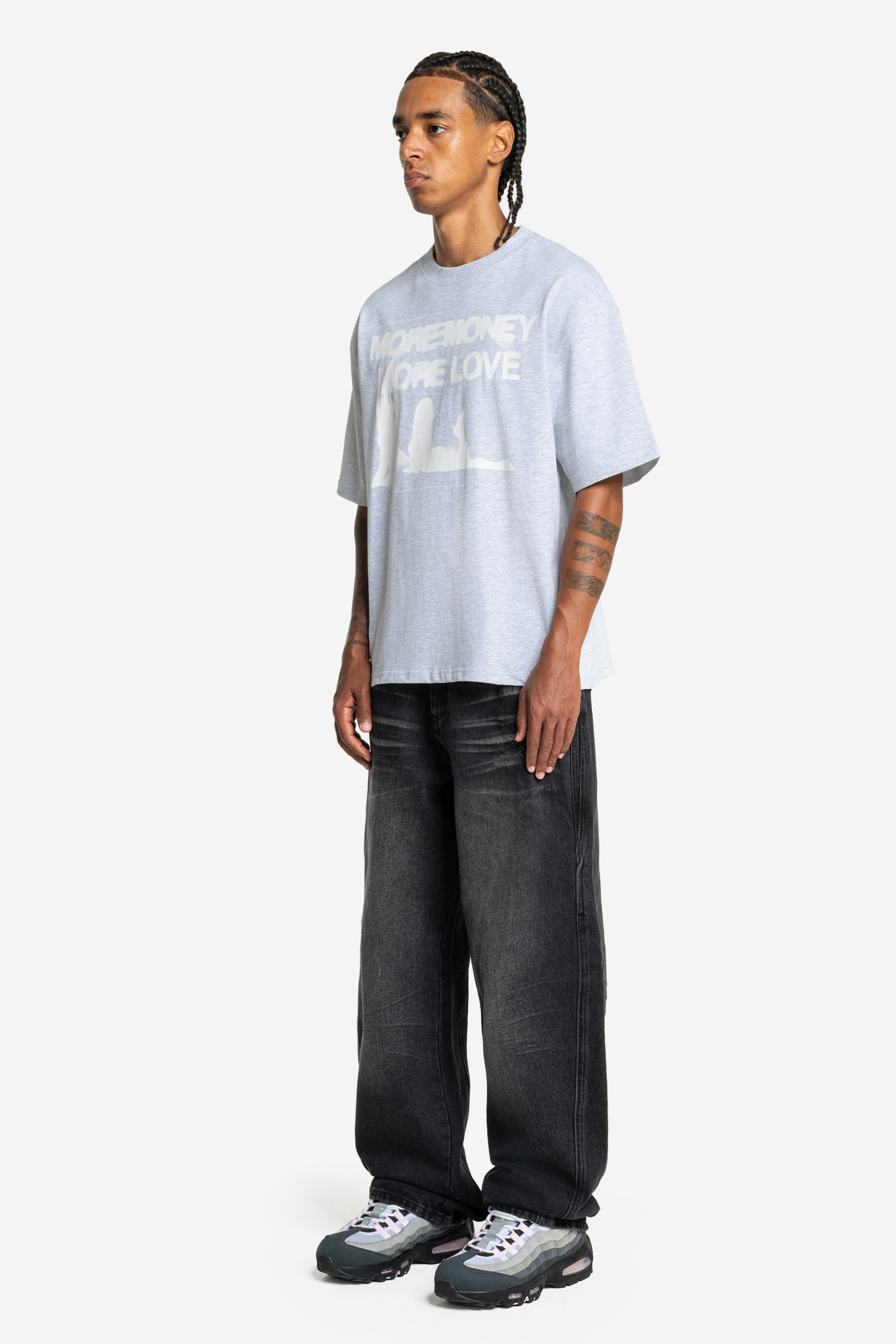 WET DREAM TEE GREY MELANGE