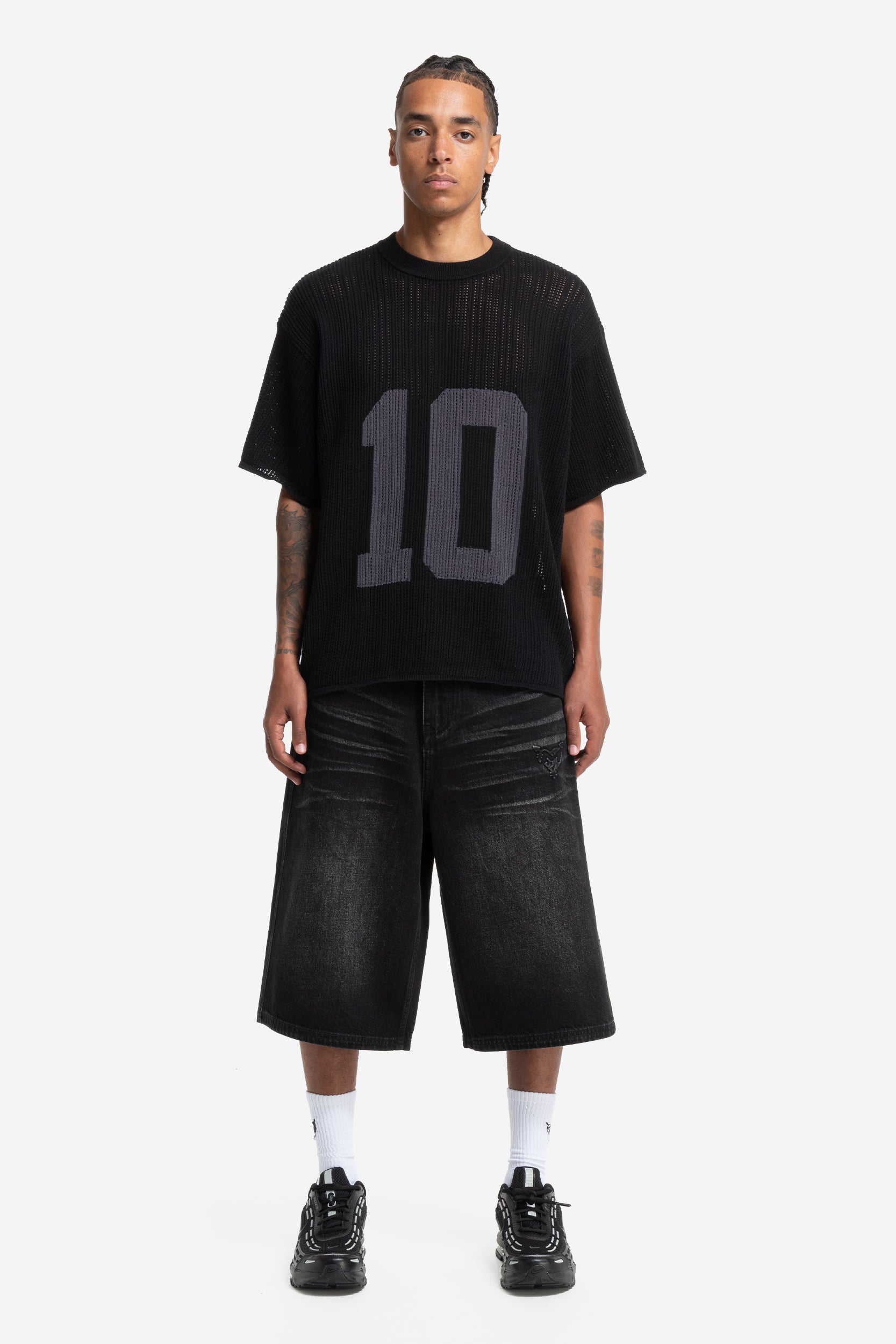 KNIT TEE JERSEY BLACK