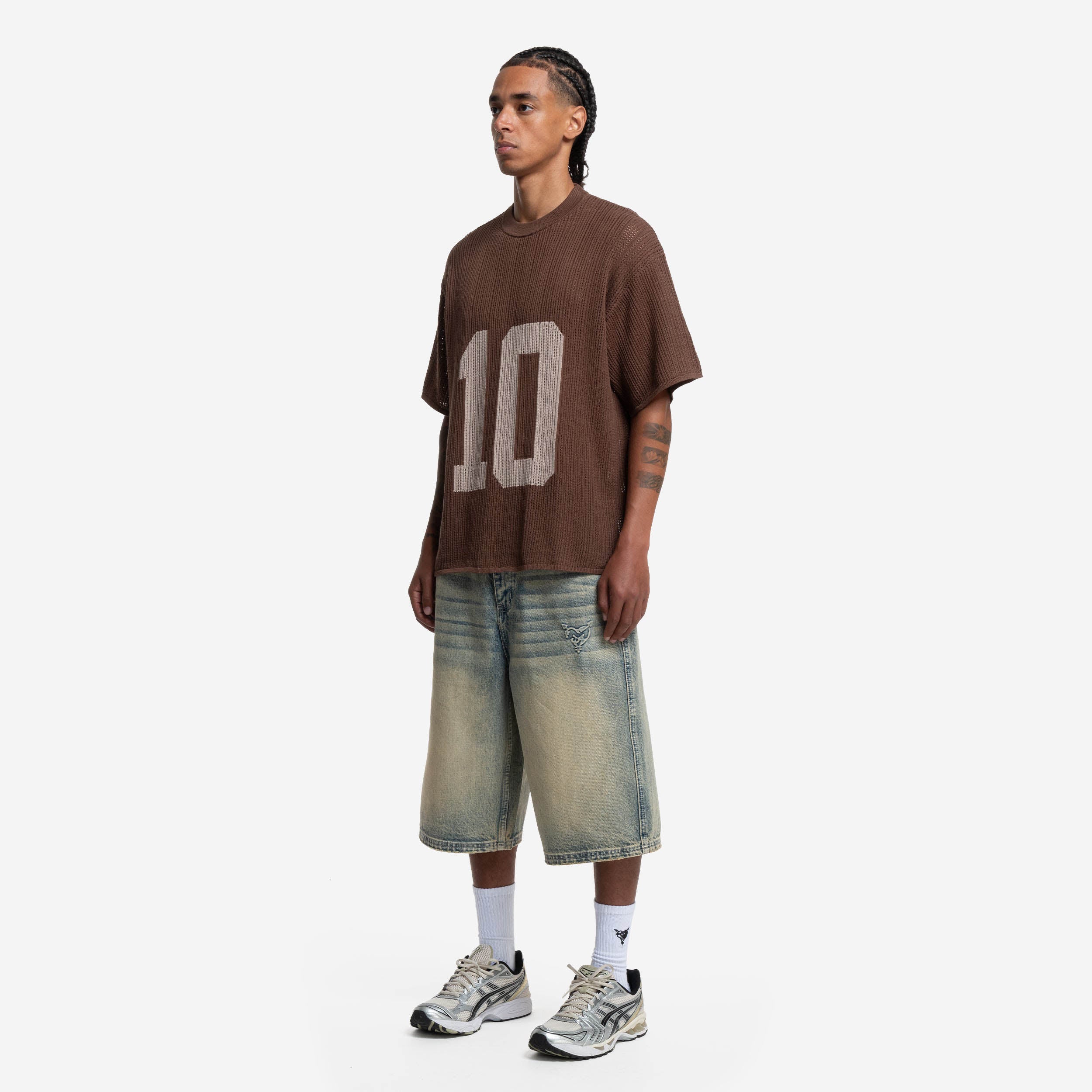 KNIT TEE JERSEY BROWN