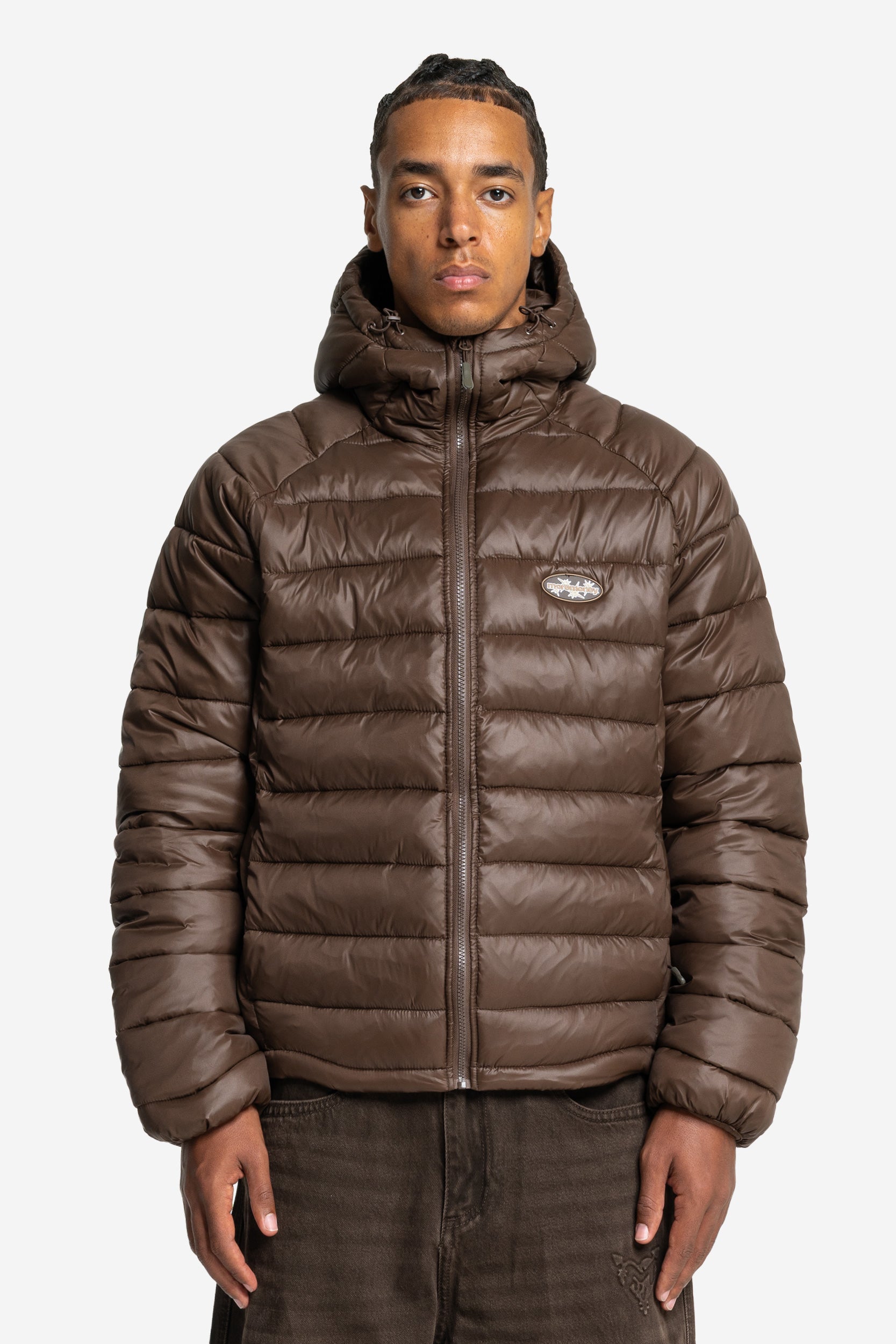 SLIM PUFFA JACKET BROWN