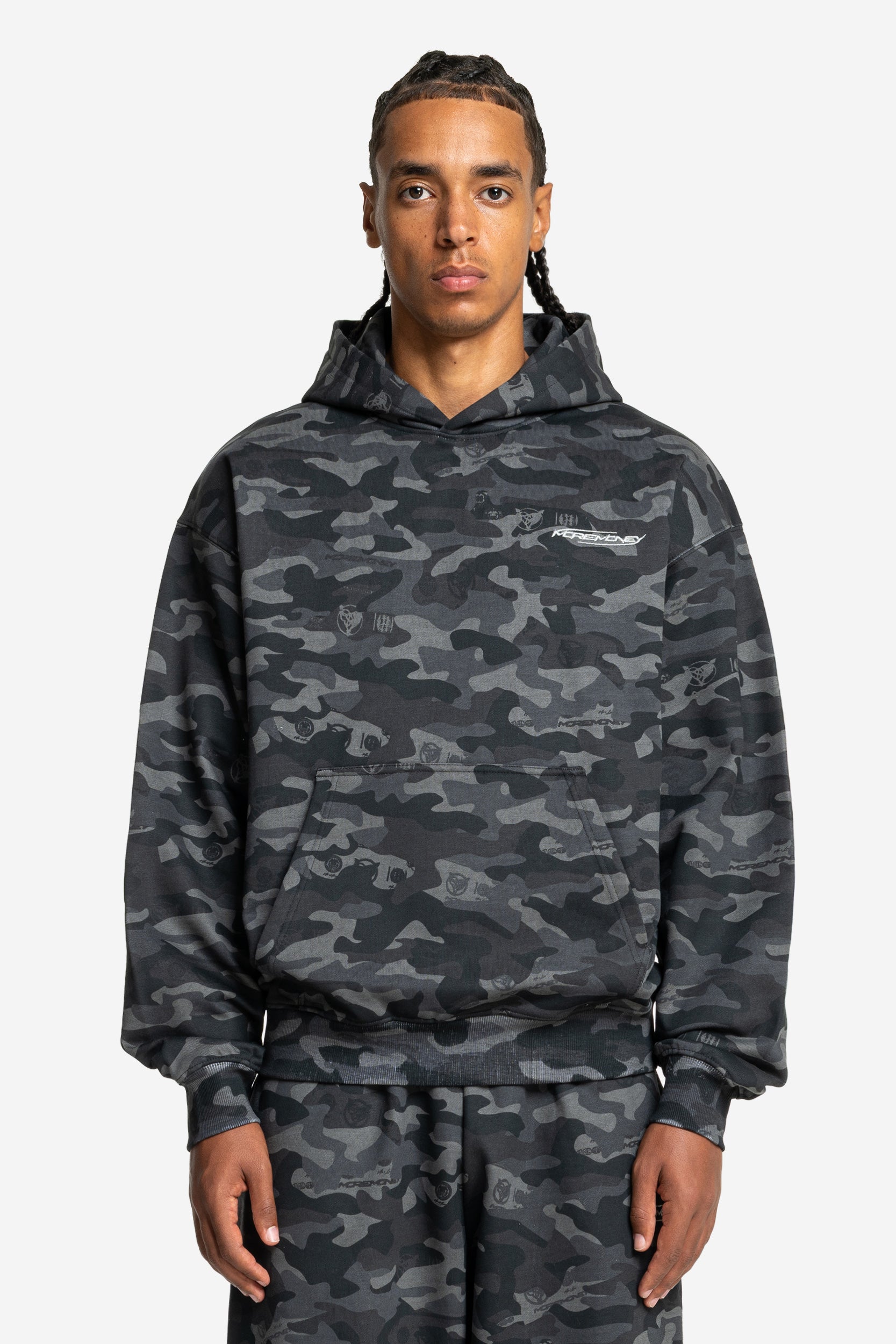 CAMO HOODIE BLACK