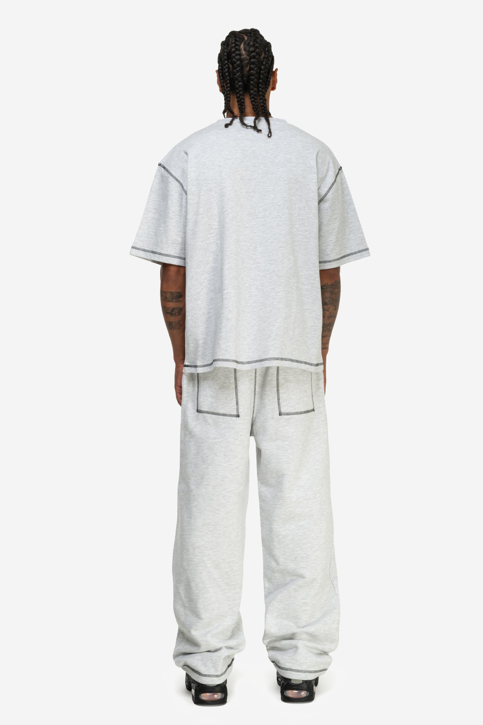 FLATLOCK BASE TEE GRAY MELANGE