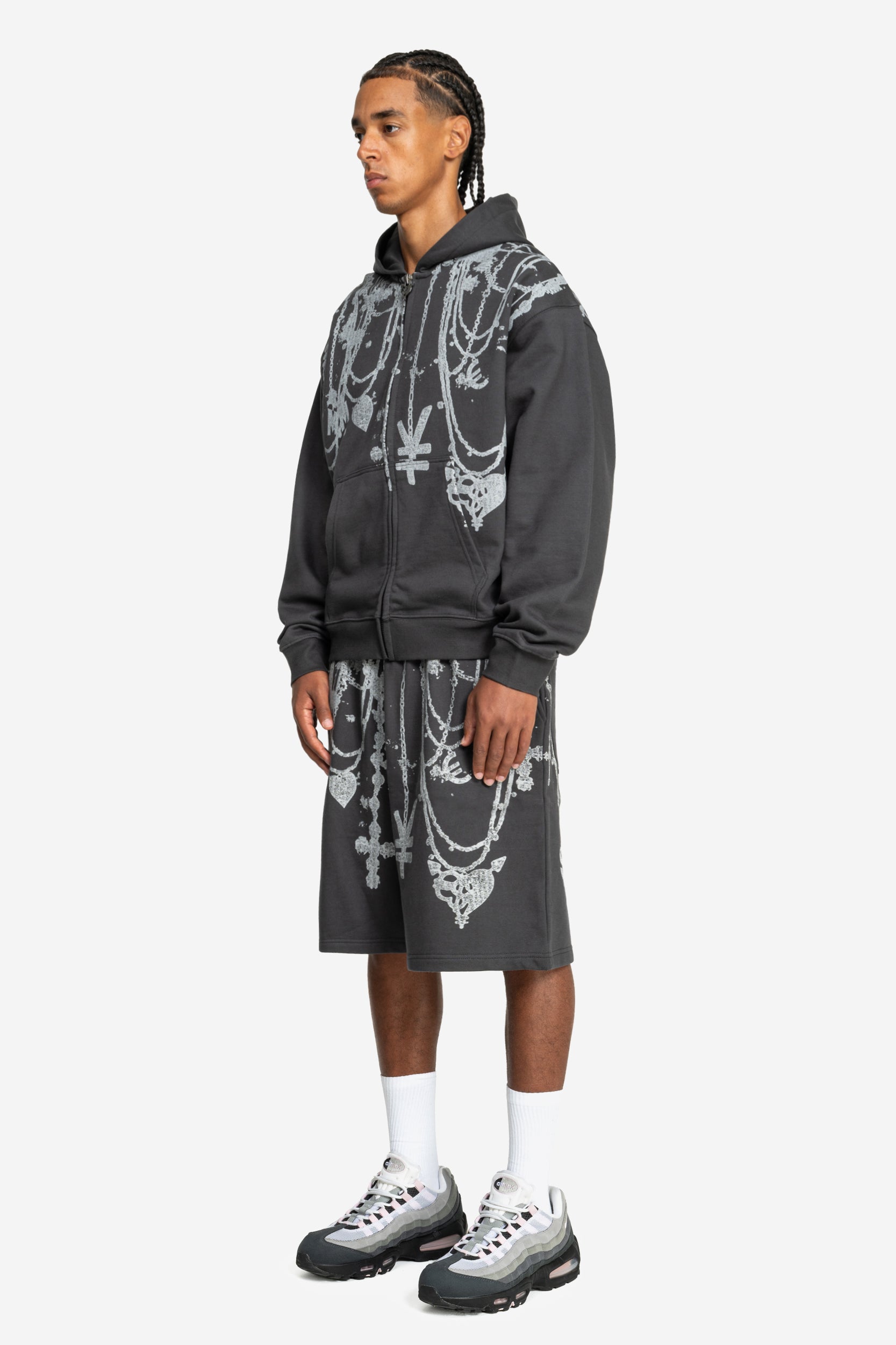 CHAINS SHORTS DARK GREY