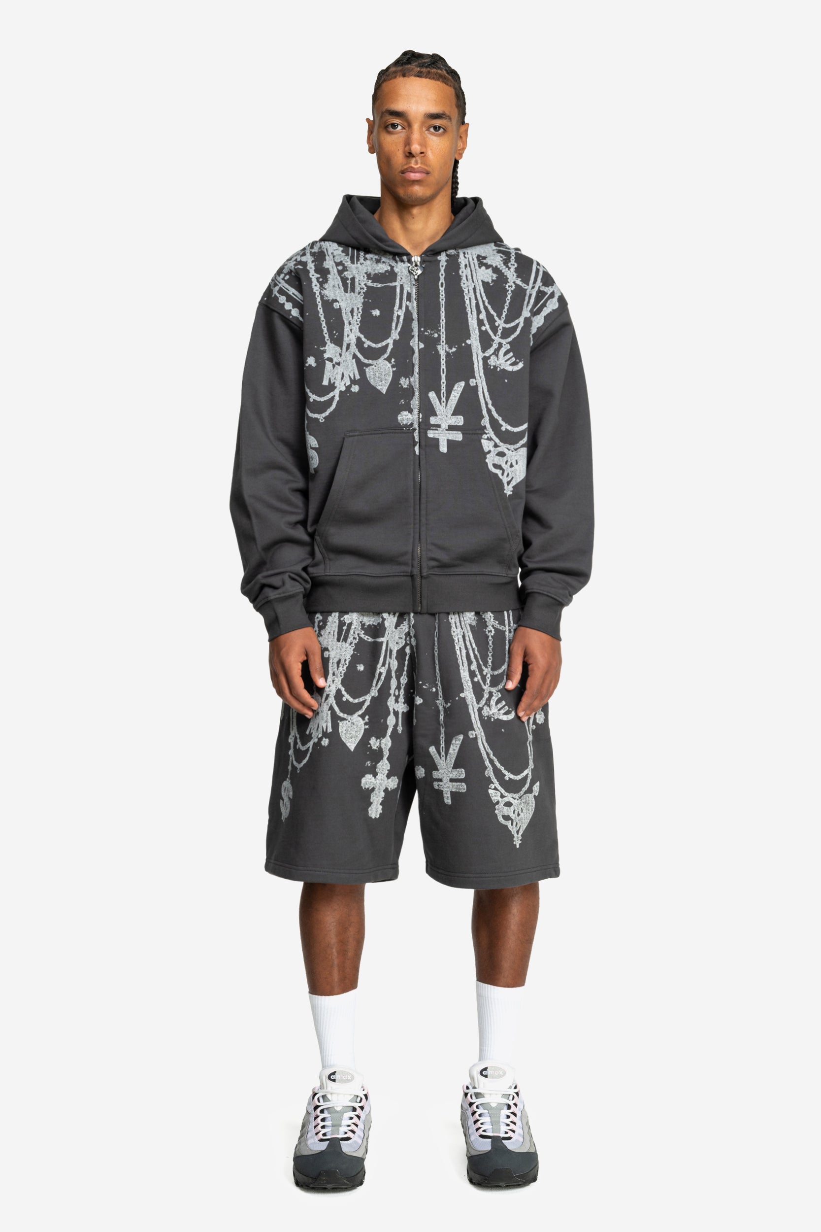 CHAINS SHORTS DARK GREY