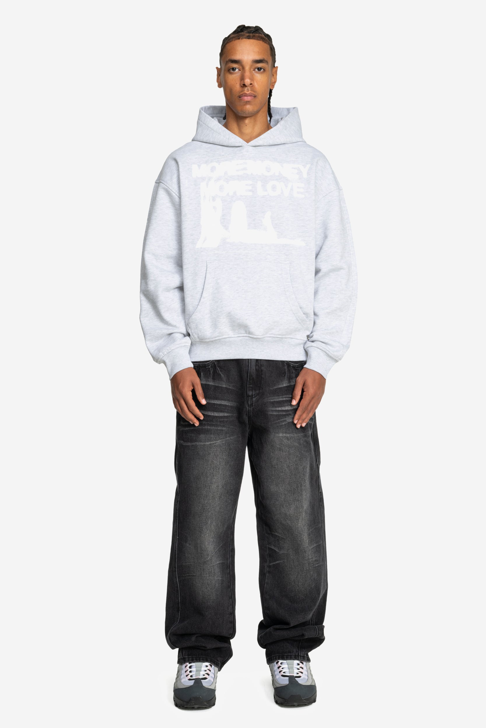 WET DREAM HOODIE GREY MELANGE