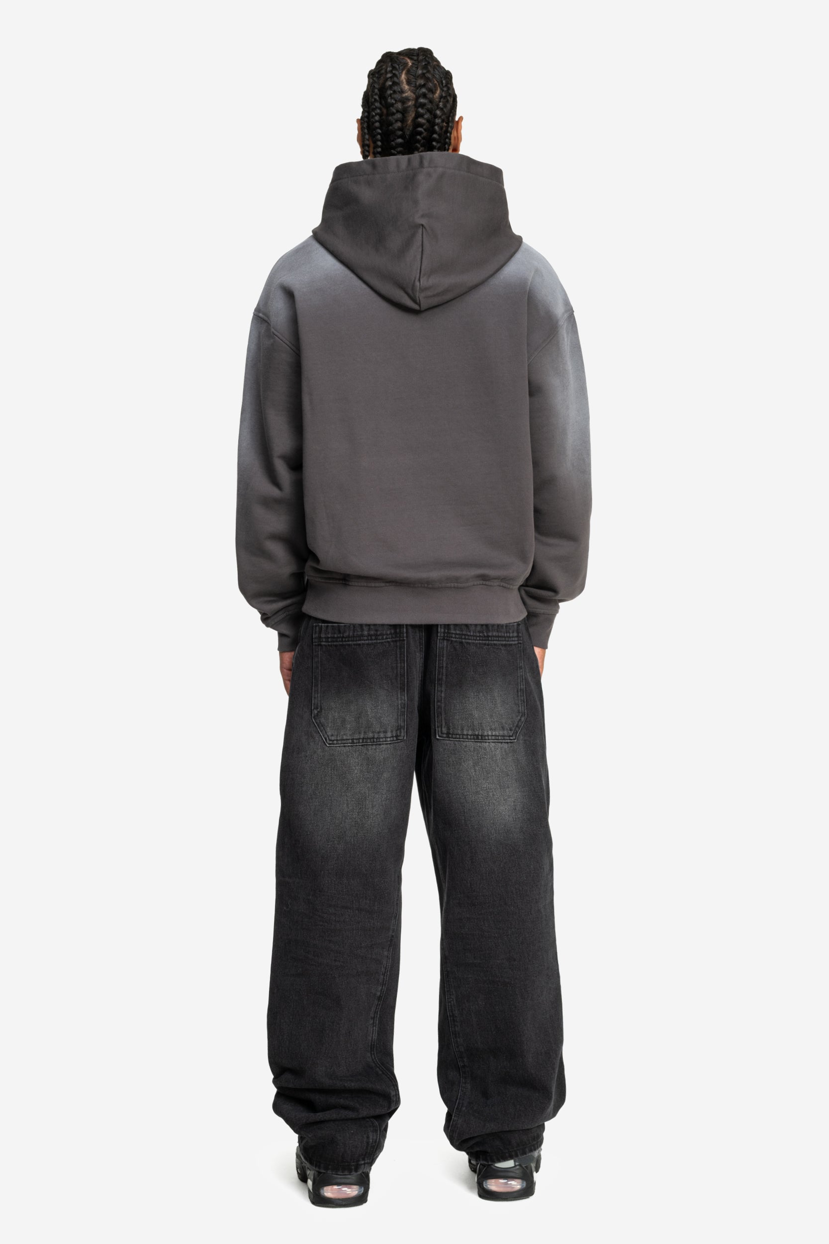 WET DREAM HOODIE DARK GREY WASHED