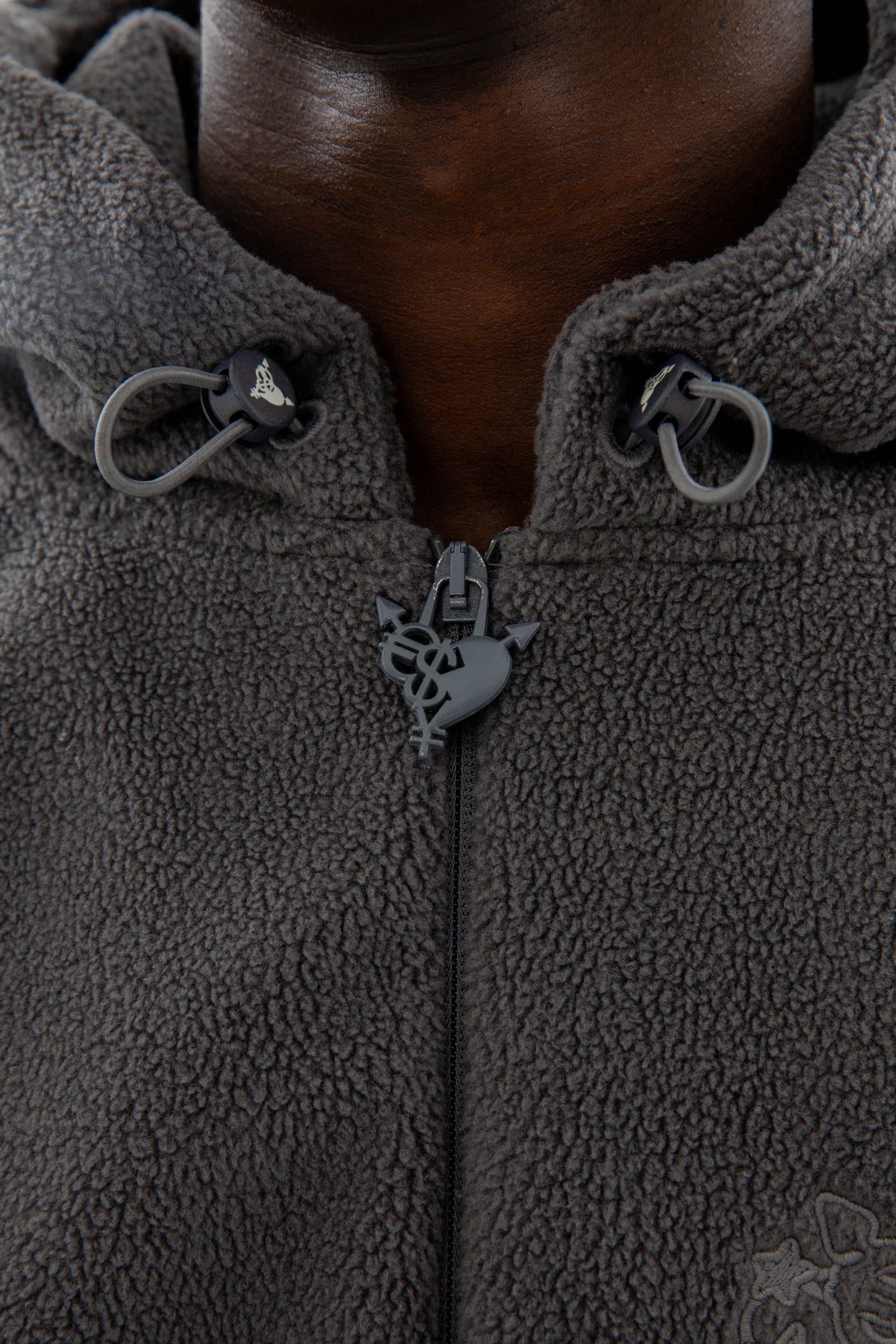 STAR WREATH FLEECE ZIP TORNADO GRAY
