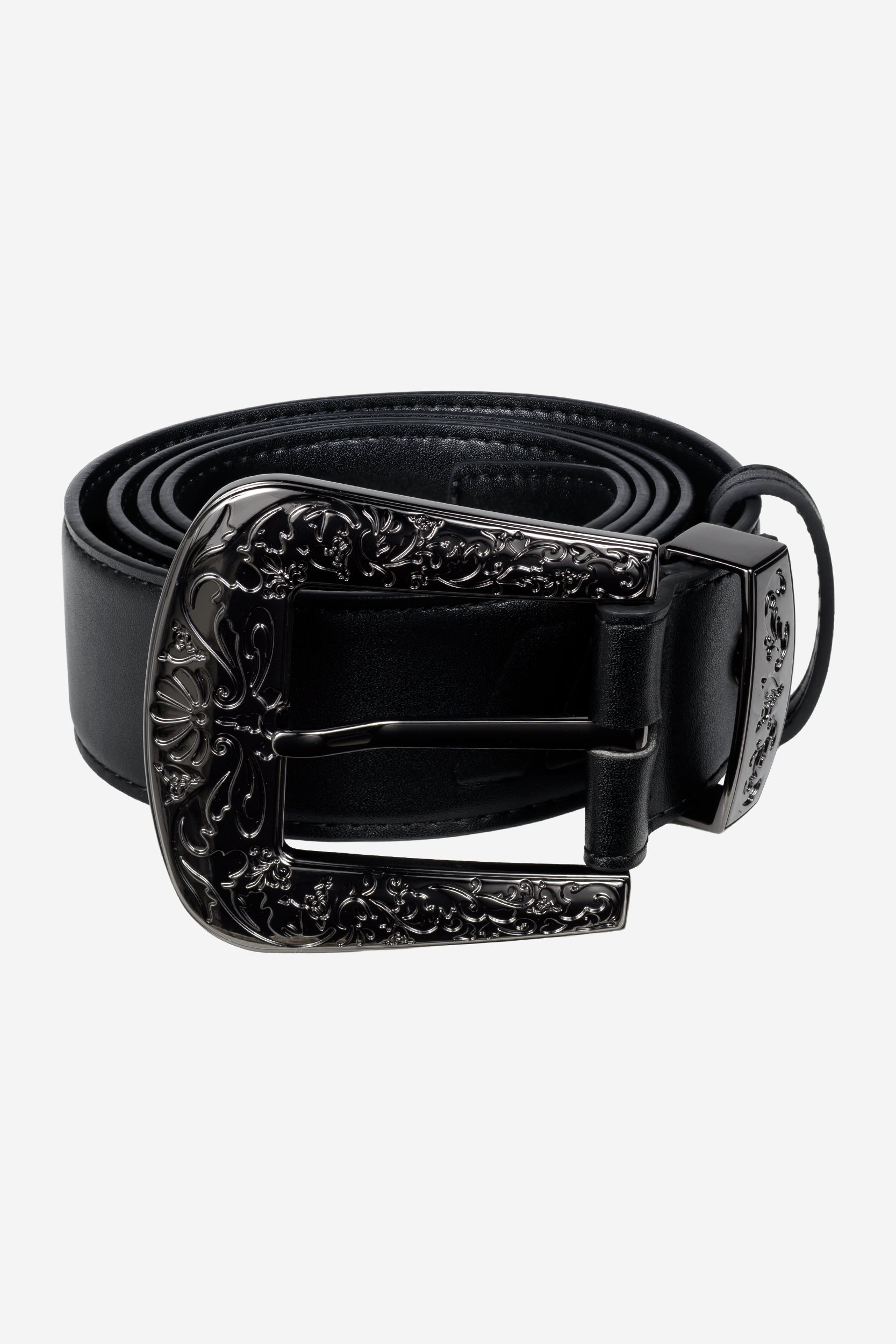 EMBOSSED WESTERN BELT BLACK