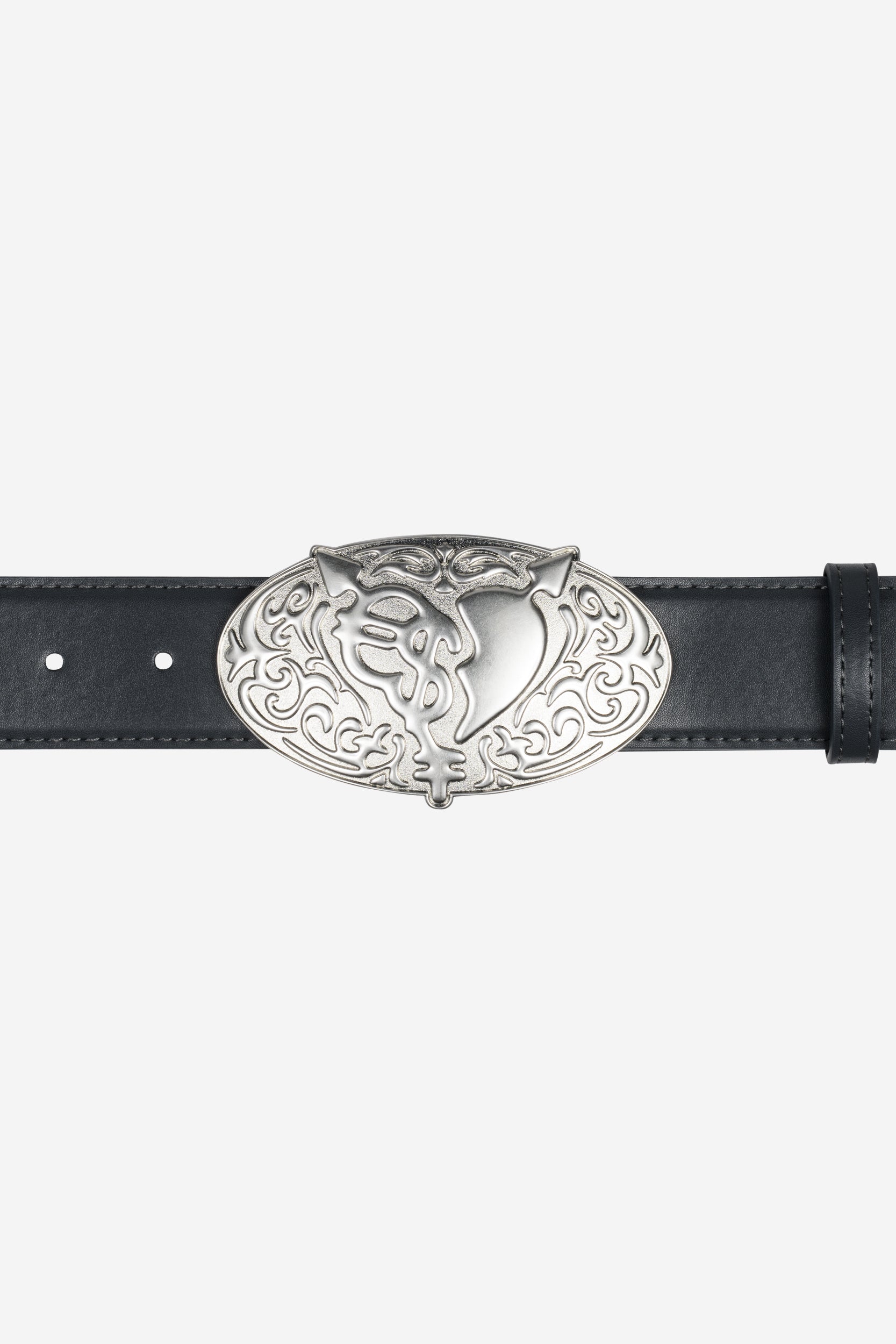 STUDDED ORNAMENT BELT BLACK