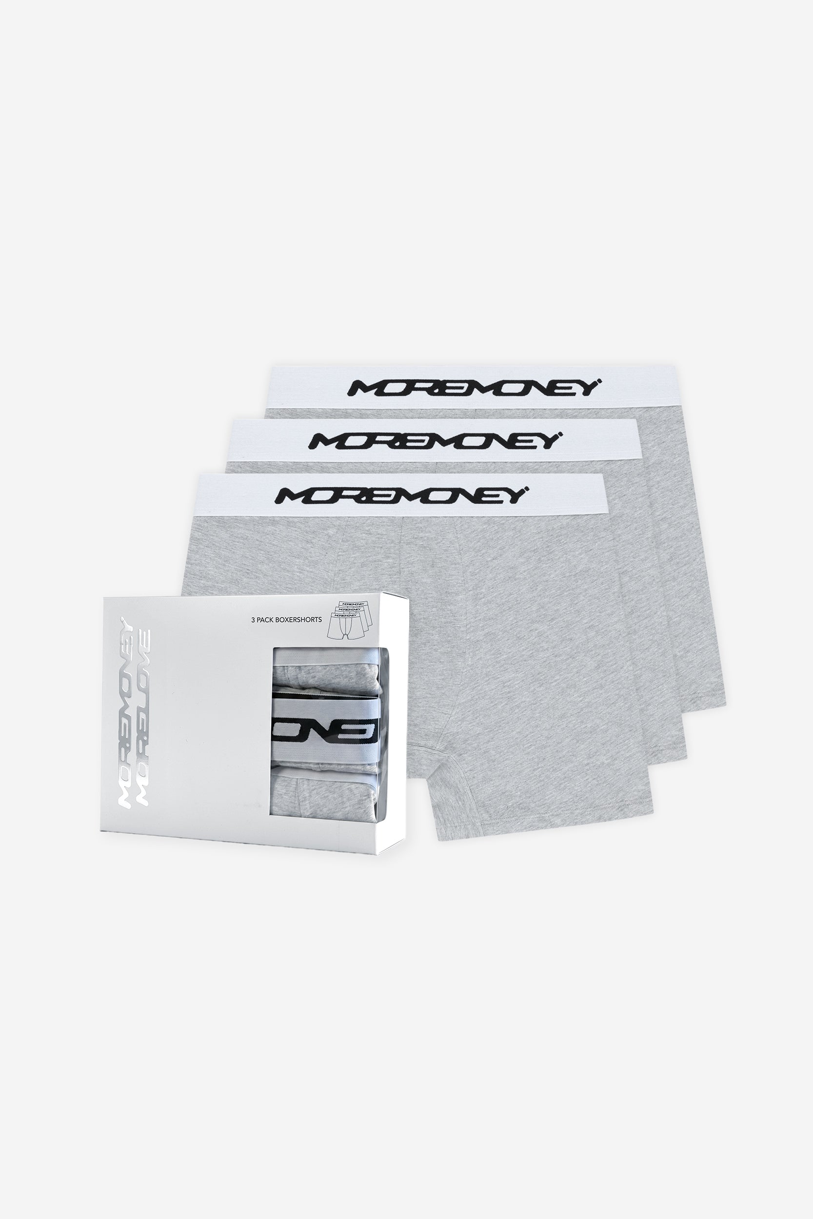 THE BOXERS GREY MELANGE (3-PACK)