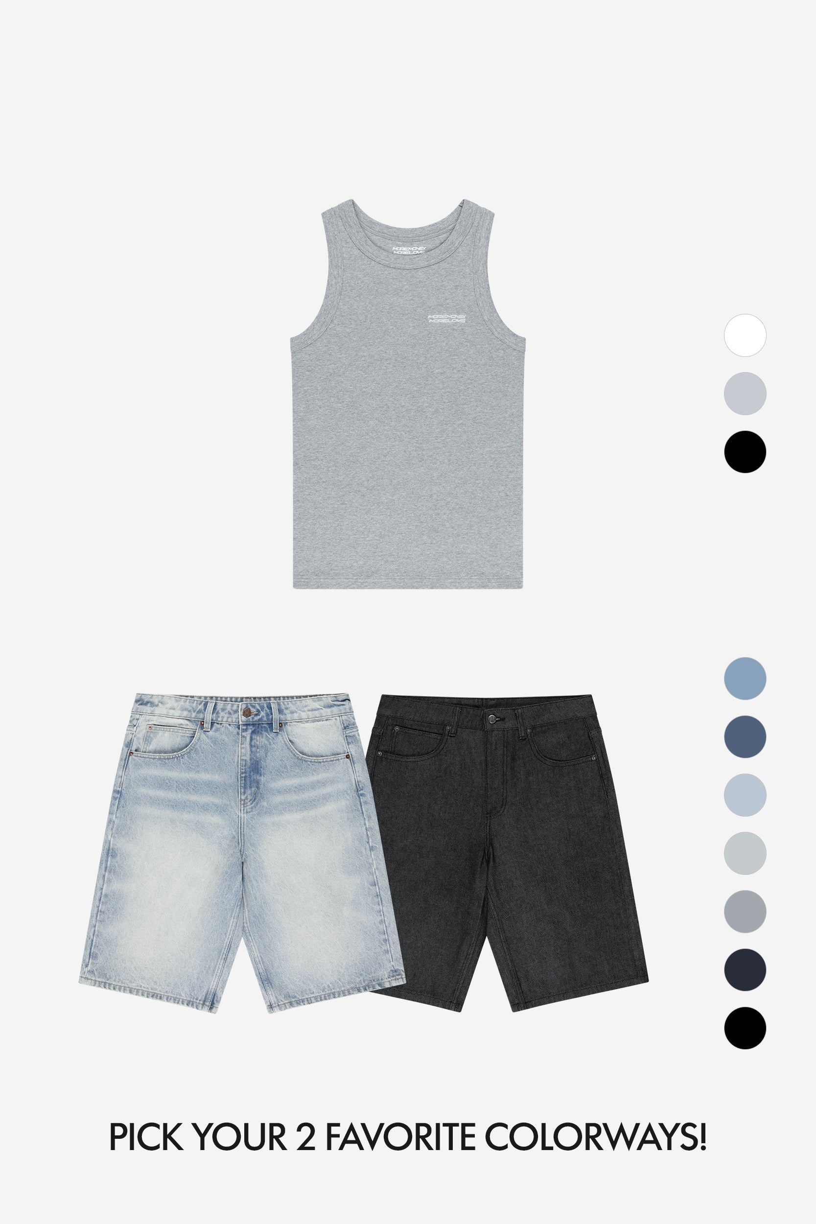 2X JORTS + 2X TANKTOPS