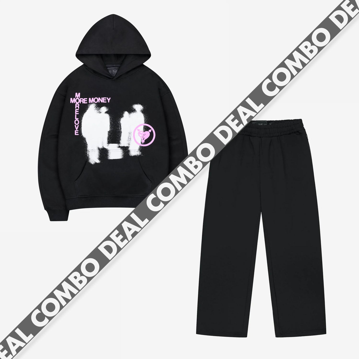 LOST BOND HOODIE BLACK + OPEN LEG JOGGER BLACK
