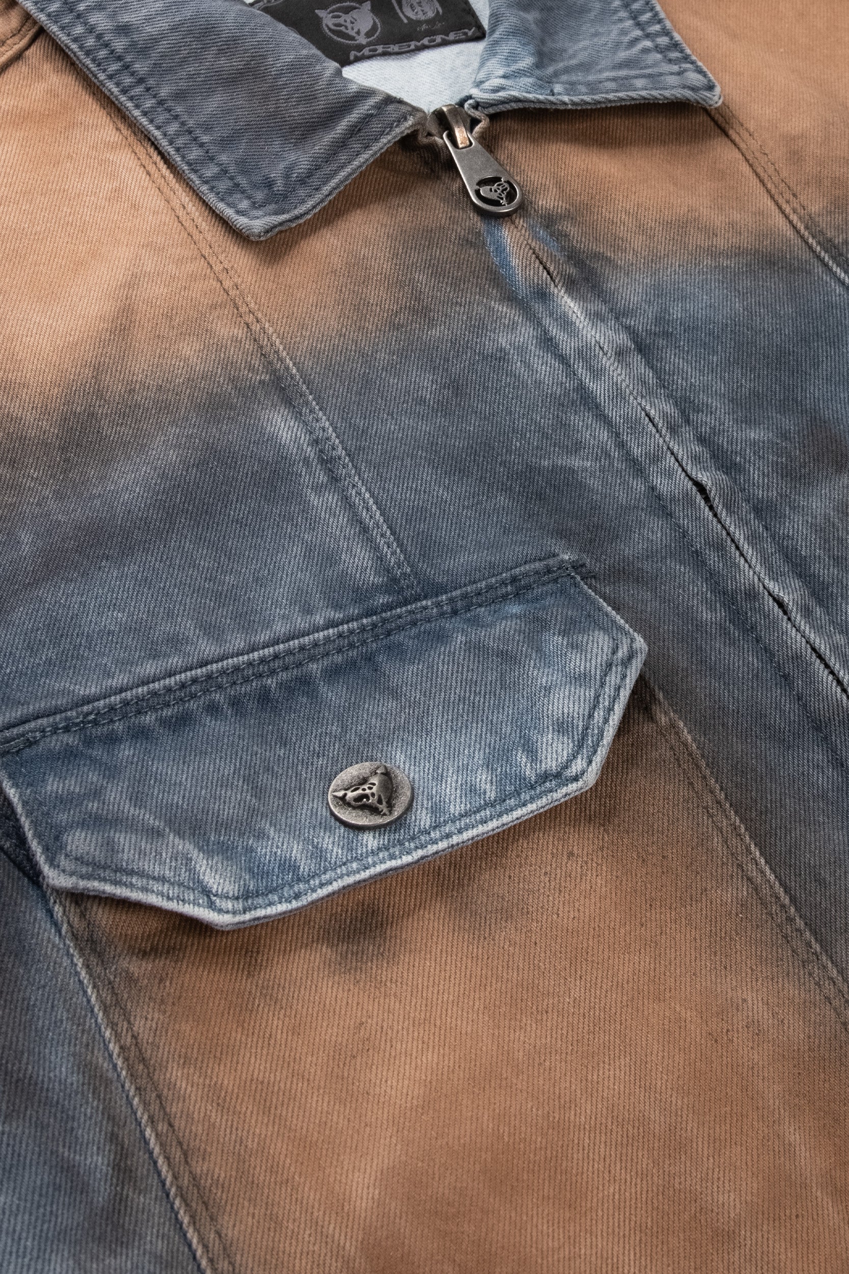 DIRT WASHED DENIM JACKET BLUE