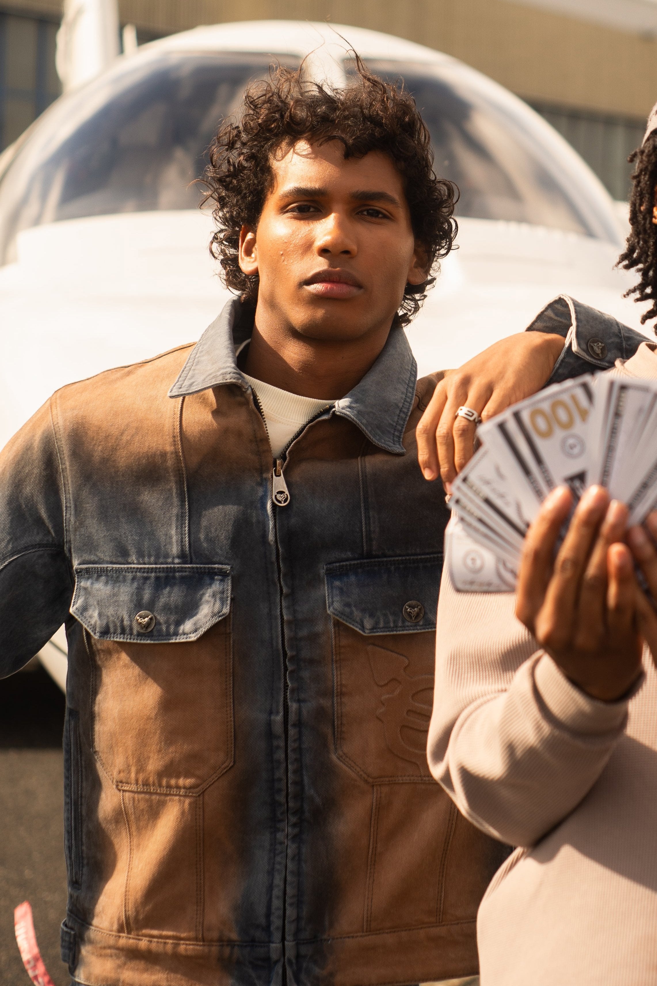 DIRT WASHED DENIM JACKET BLUE