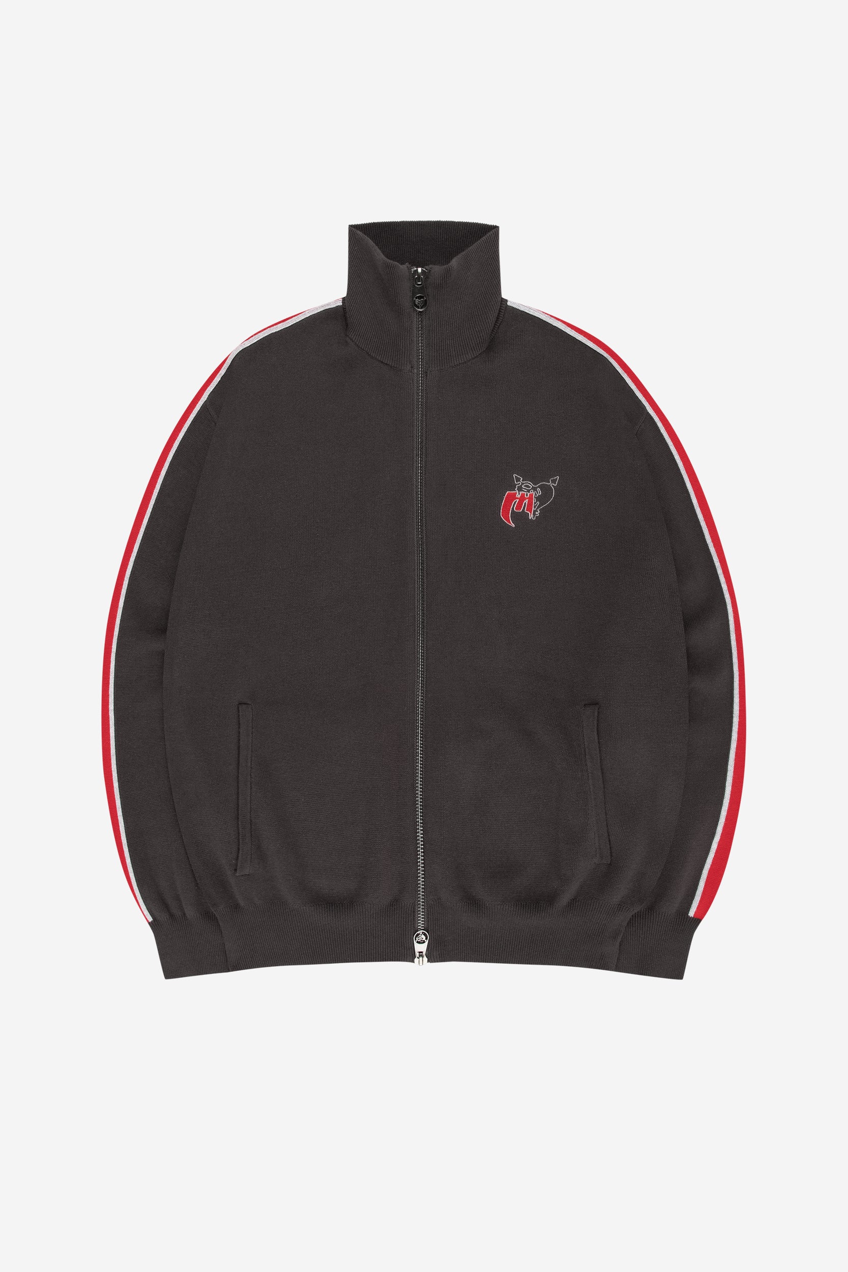 KNIT TRACK JACKET GREY