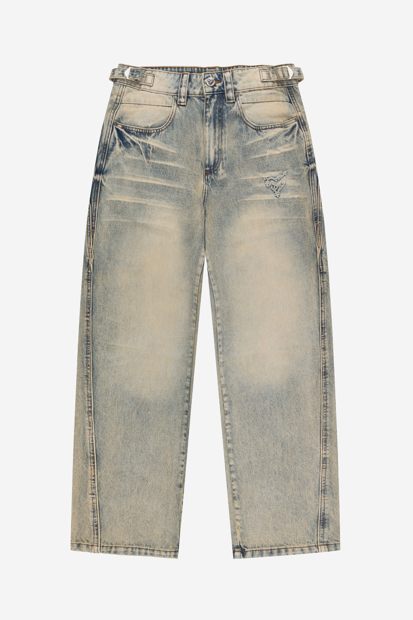 DISTINCTIVE DENIM WASHED MUD + PLUS MESH JERSEY GREY