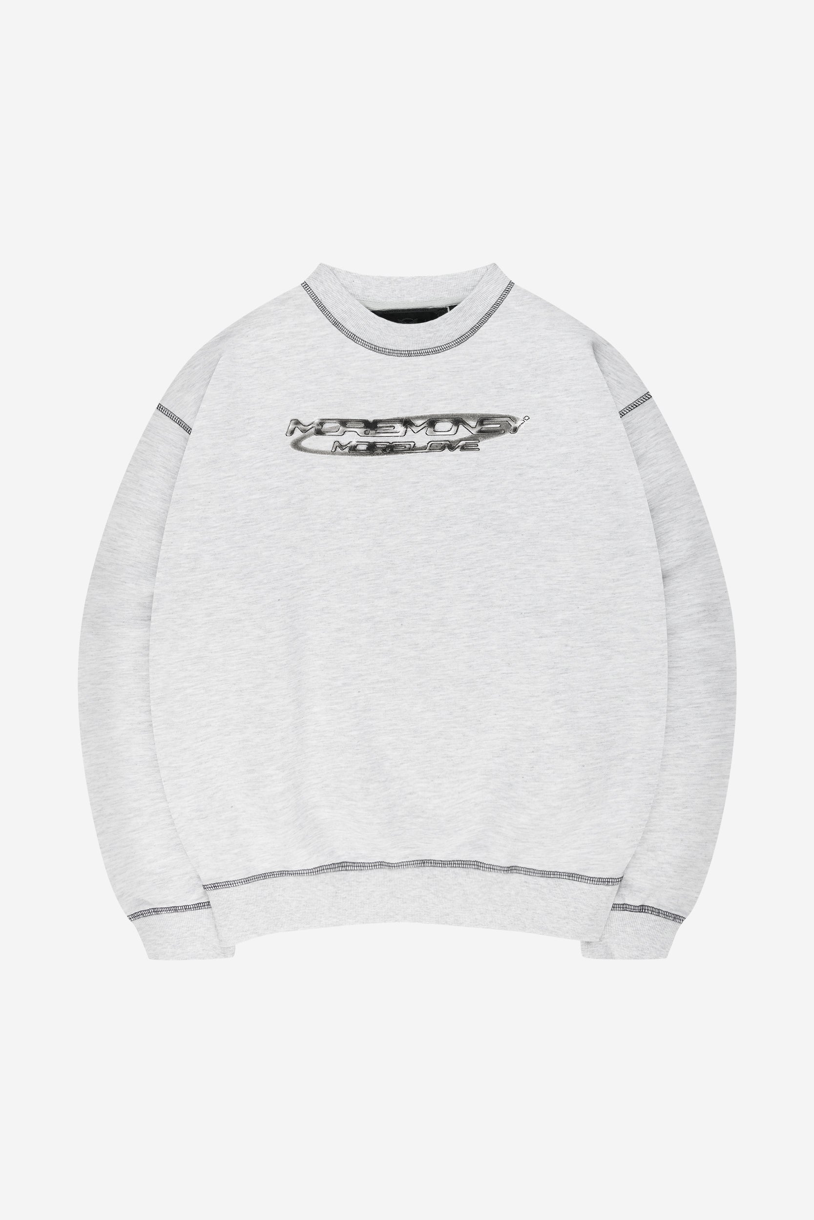 FLATLOCK BASE SWEATER GRAY MELANGE