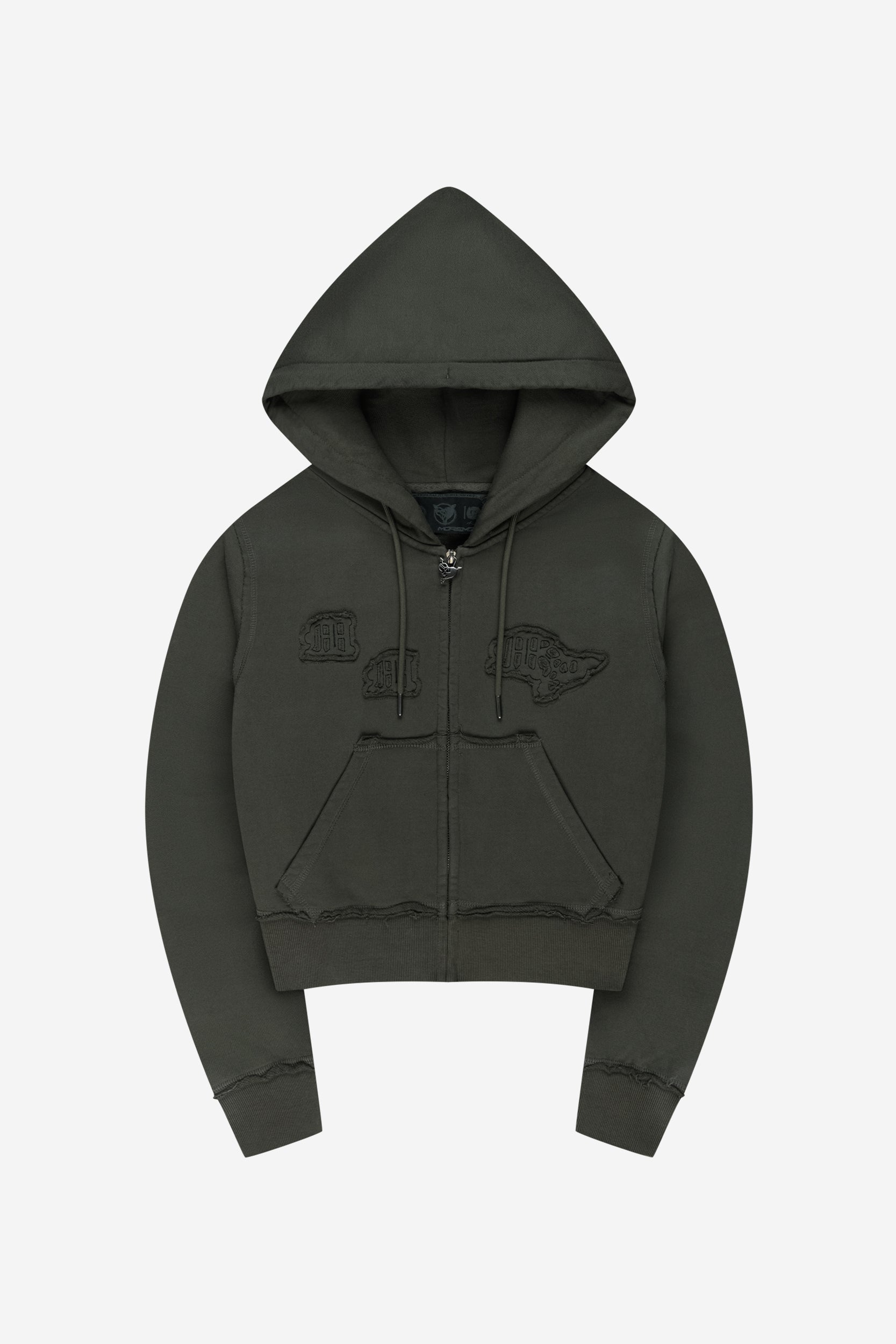 RAW EDGE GIRLS ZIP MUD