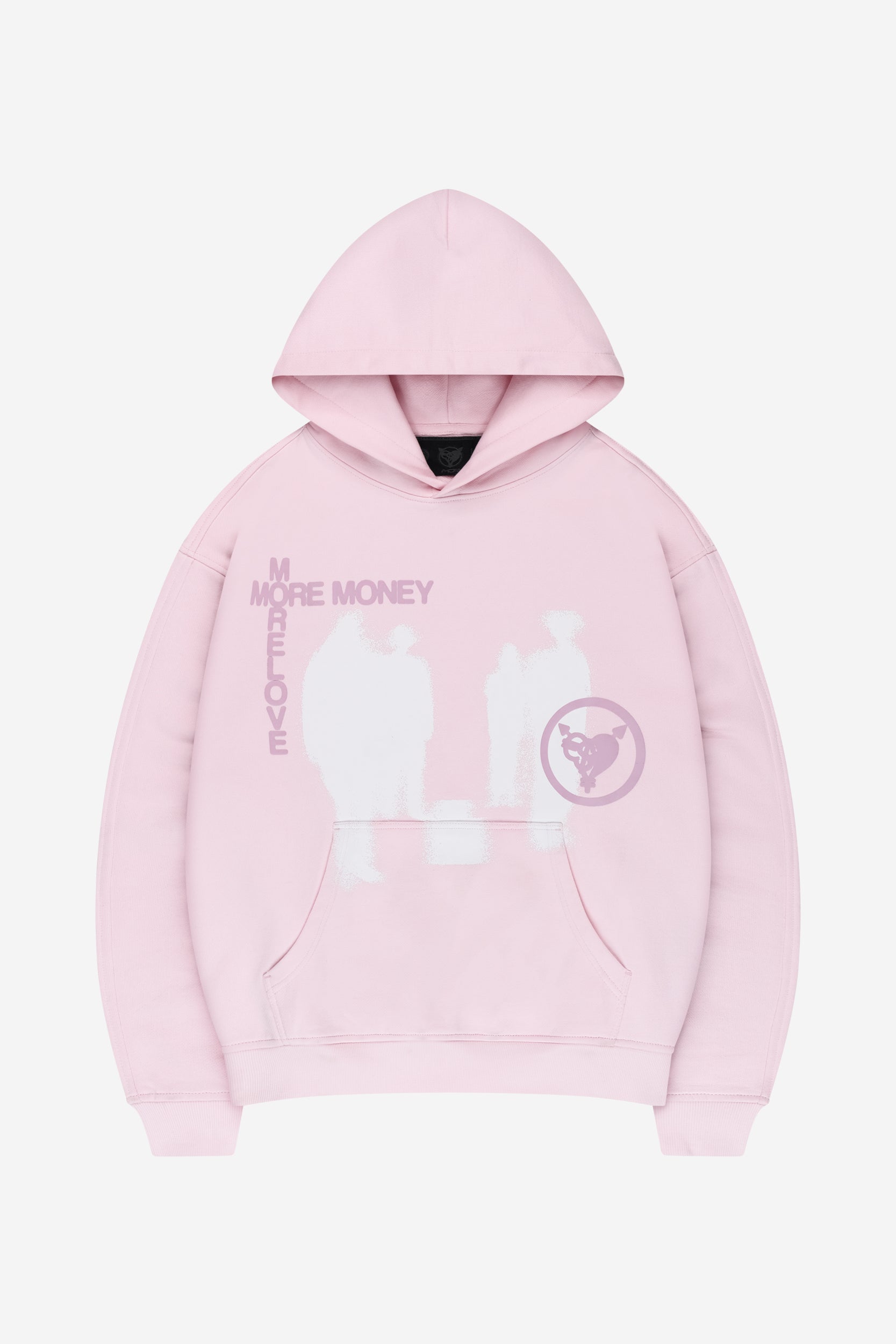 LOST BOND HOODIE LIGHT PINK + DA BAGGY DENIM BLACK