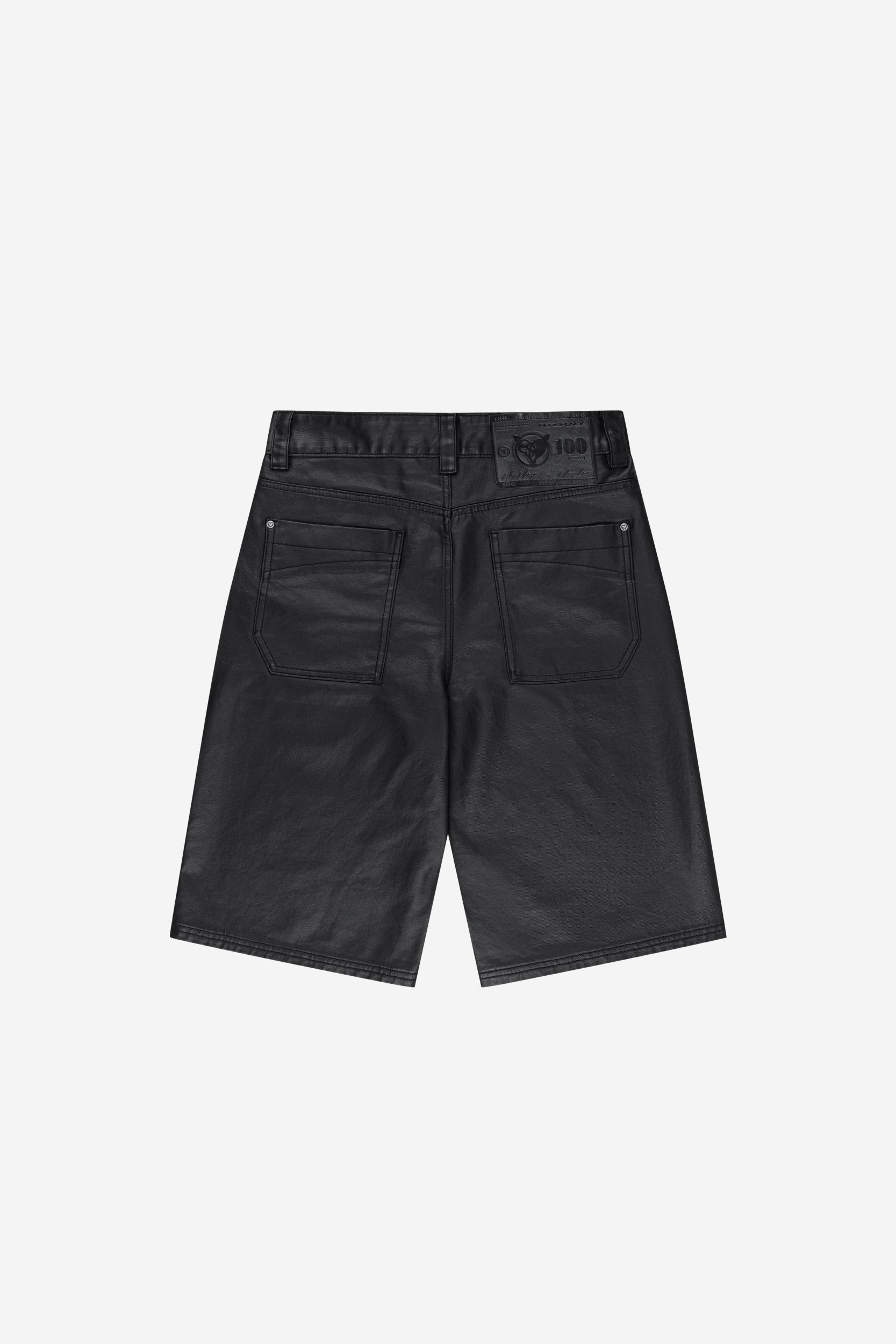 DISTINCTIVE COATED JORTS BLACK