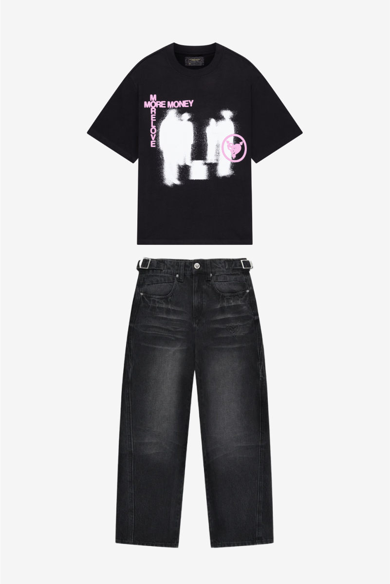 LOST BOND TEE + DISTINCTIVE DENIM BLACK
