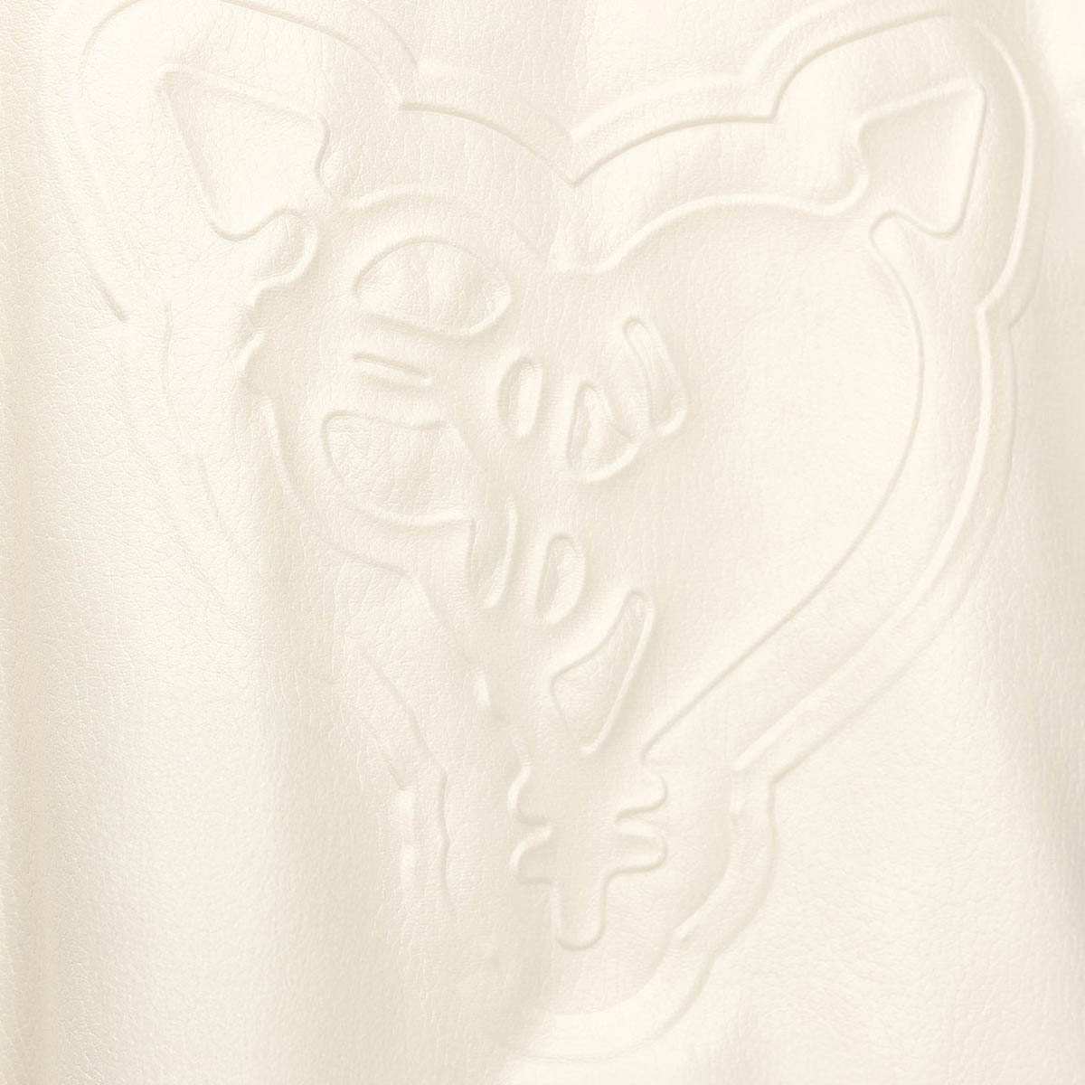 HEAVY HEART LEATHER JACKET WHITE