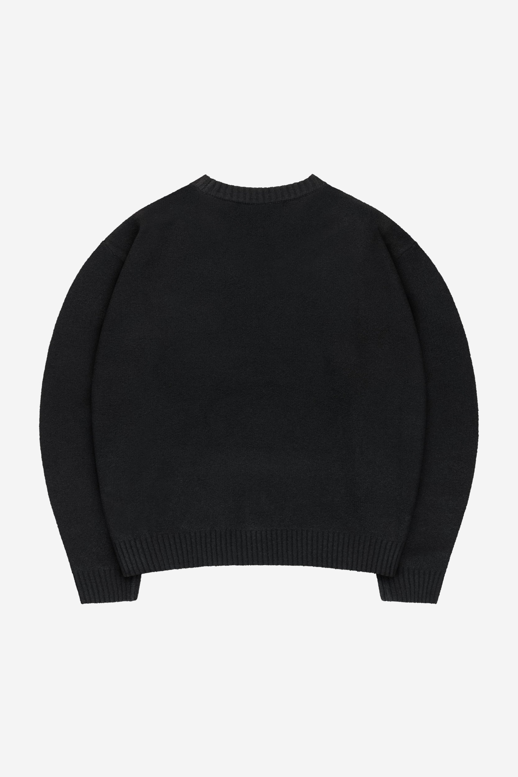 FUZZY KNIT SWEATER BLACK