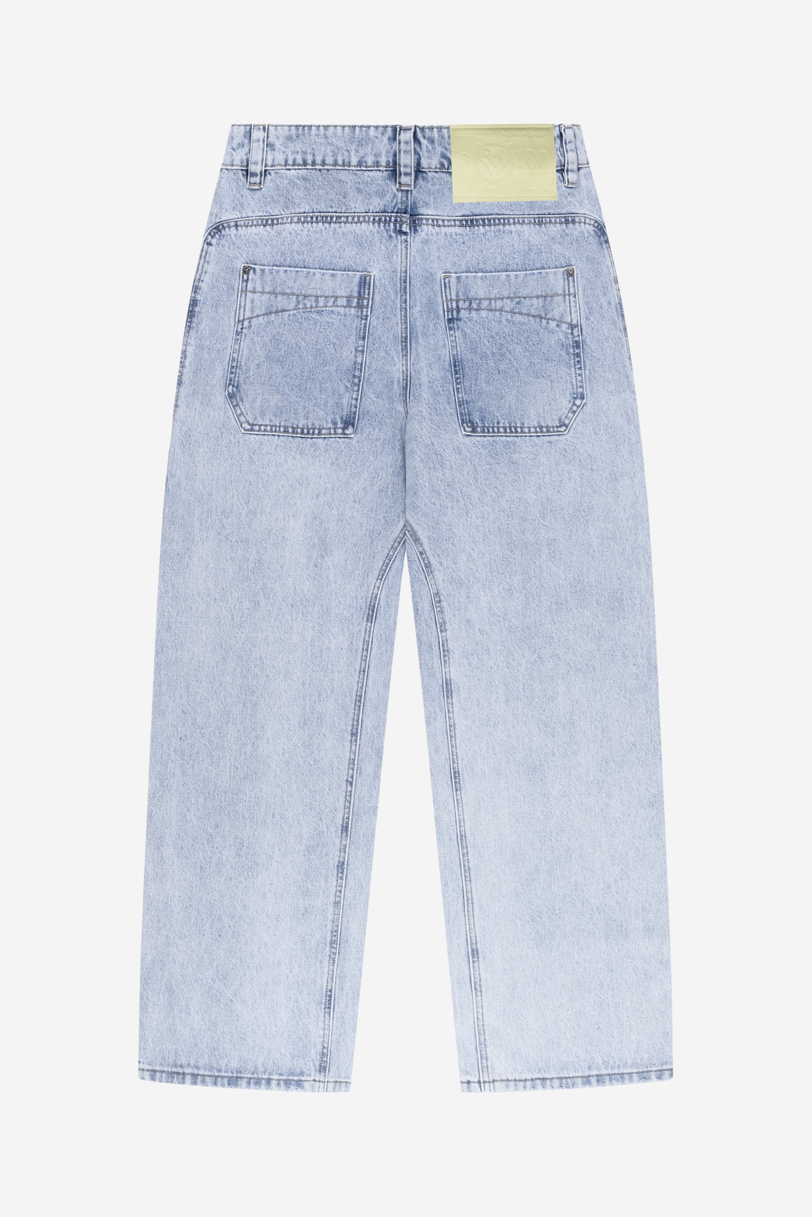 DISTINCTIVE BAGGY DENIM MID BLUE