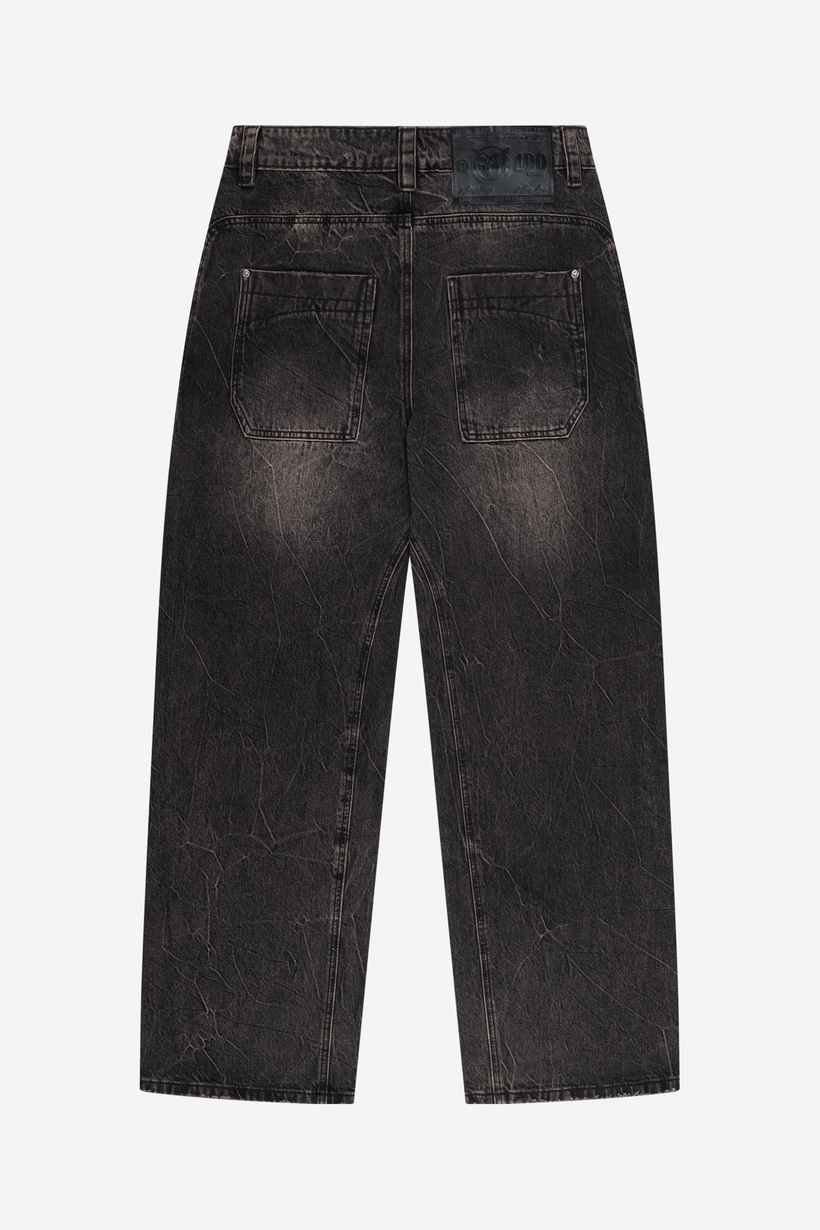 RIPPED DISTINCTIVE BAGGY DENIM BLACK