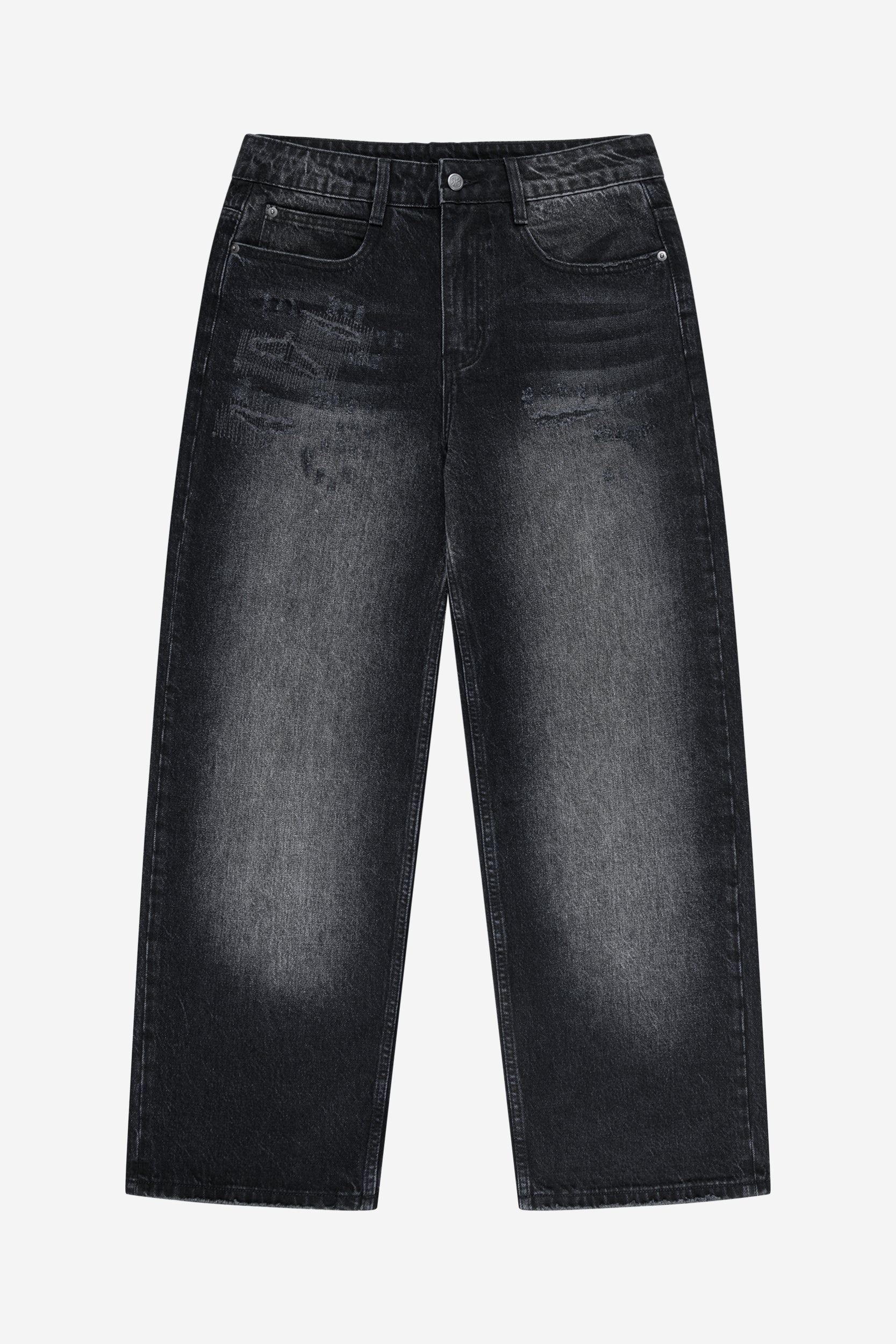 MORE BLESSINGS KNIT ANTRACITE GREY + REPAIR DENIM BLACK IRON