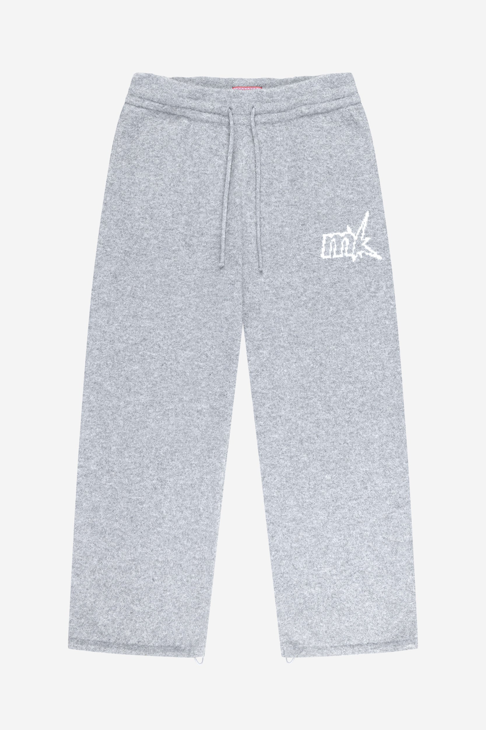 FUZZY KNIT JOGGER GREY MELANGE