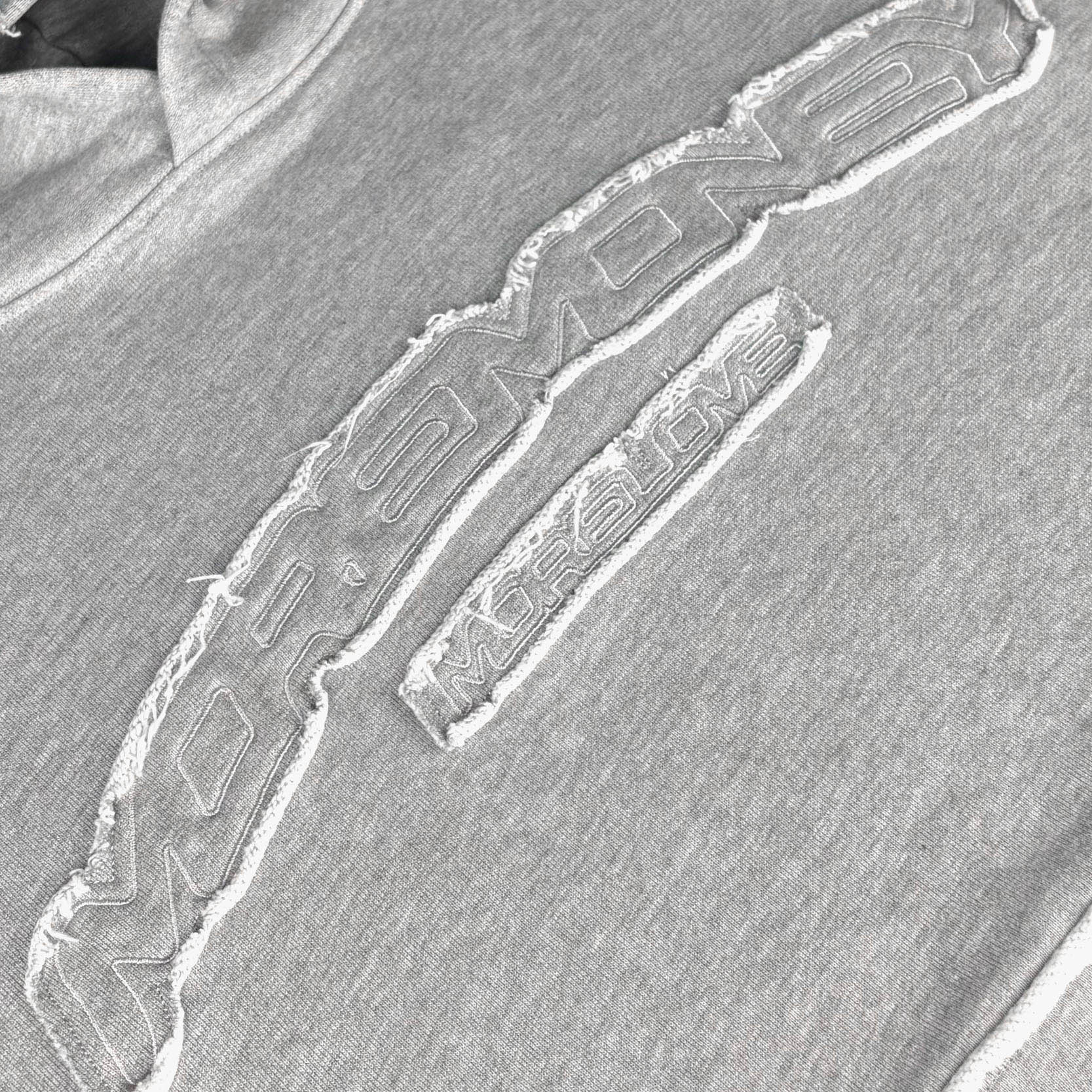 ROUGH HOODIE GREY MELANGE