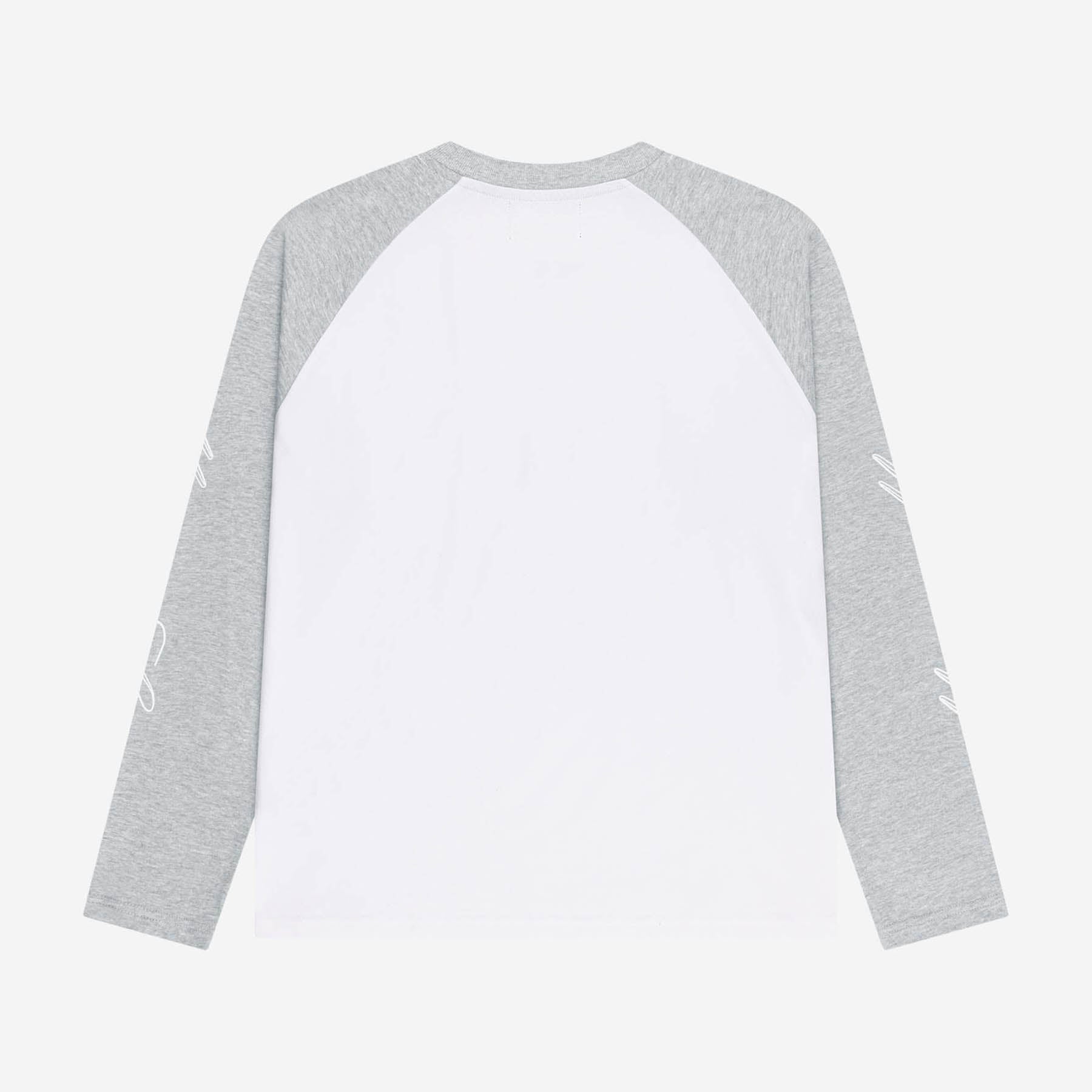 SCRIPT RAGLAN LONGSLEEVE GREY MELANGE