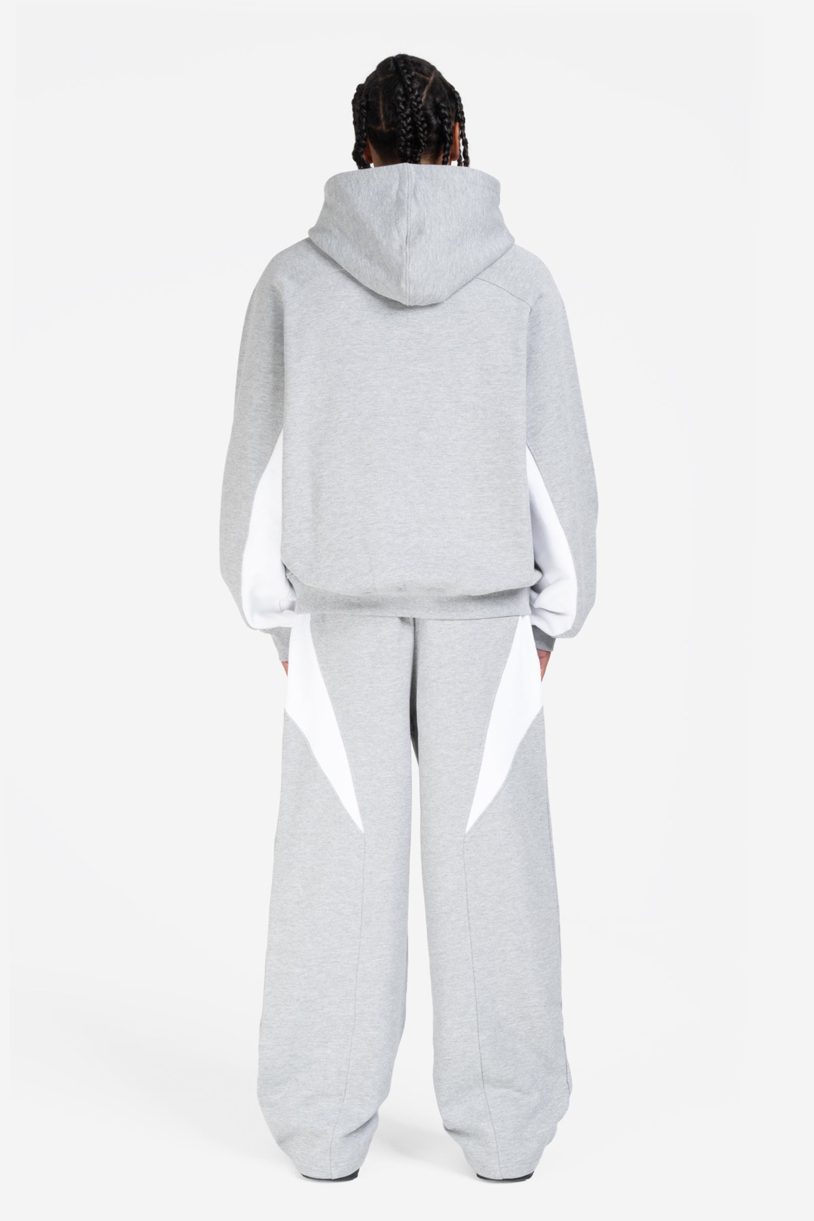 PANEL HOODIE GREY MELANGE + PANEL JOGGER GREY MELANGE