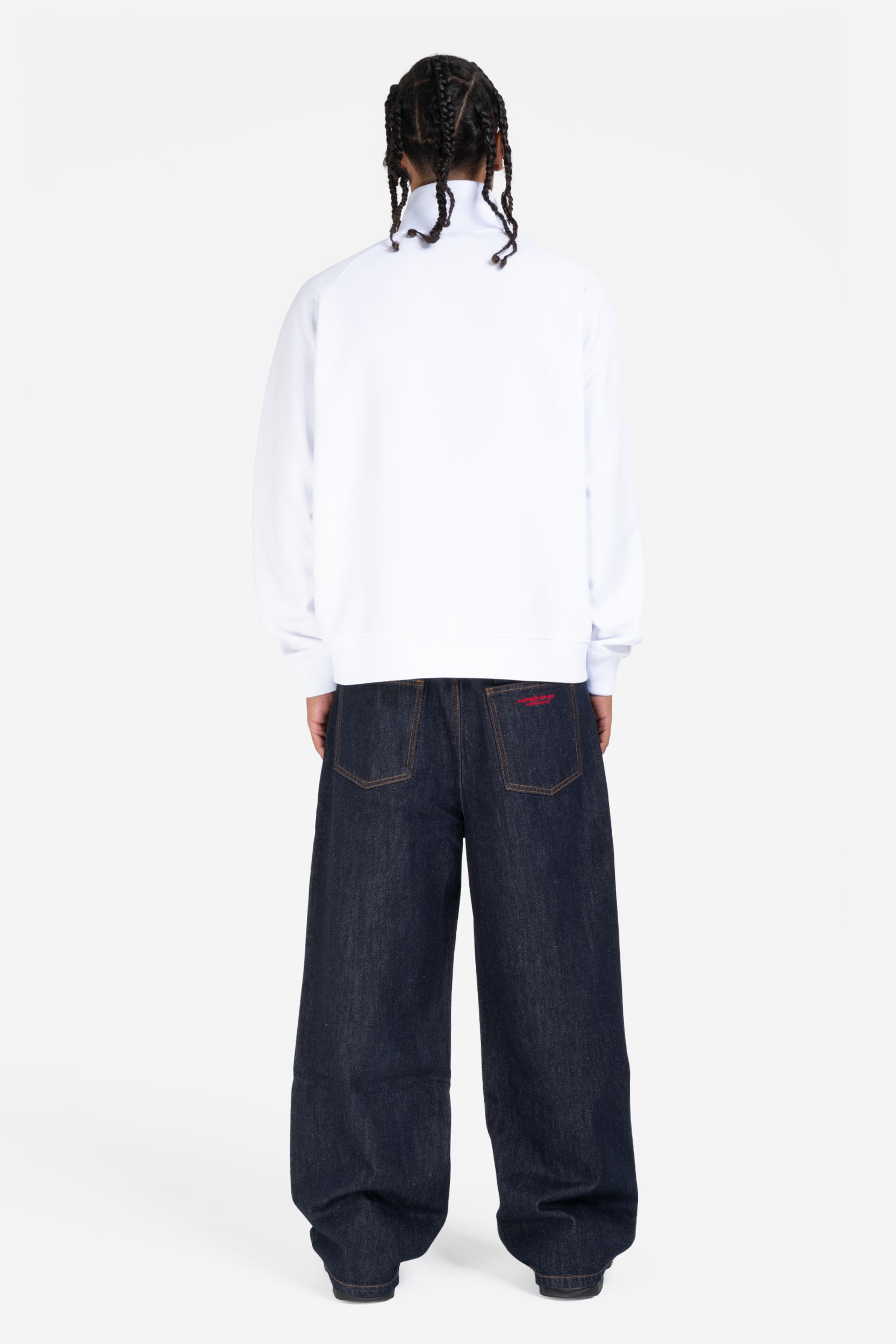 STRIPED TRACK JACKET WHITE