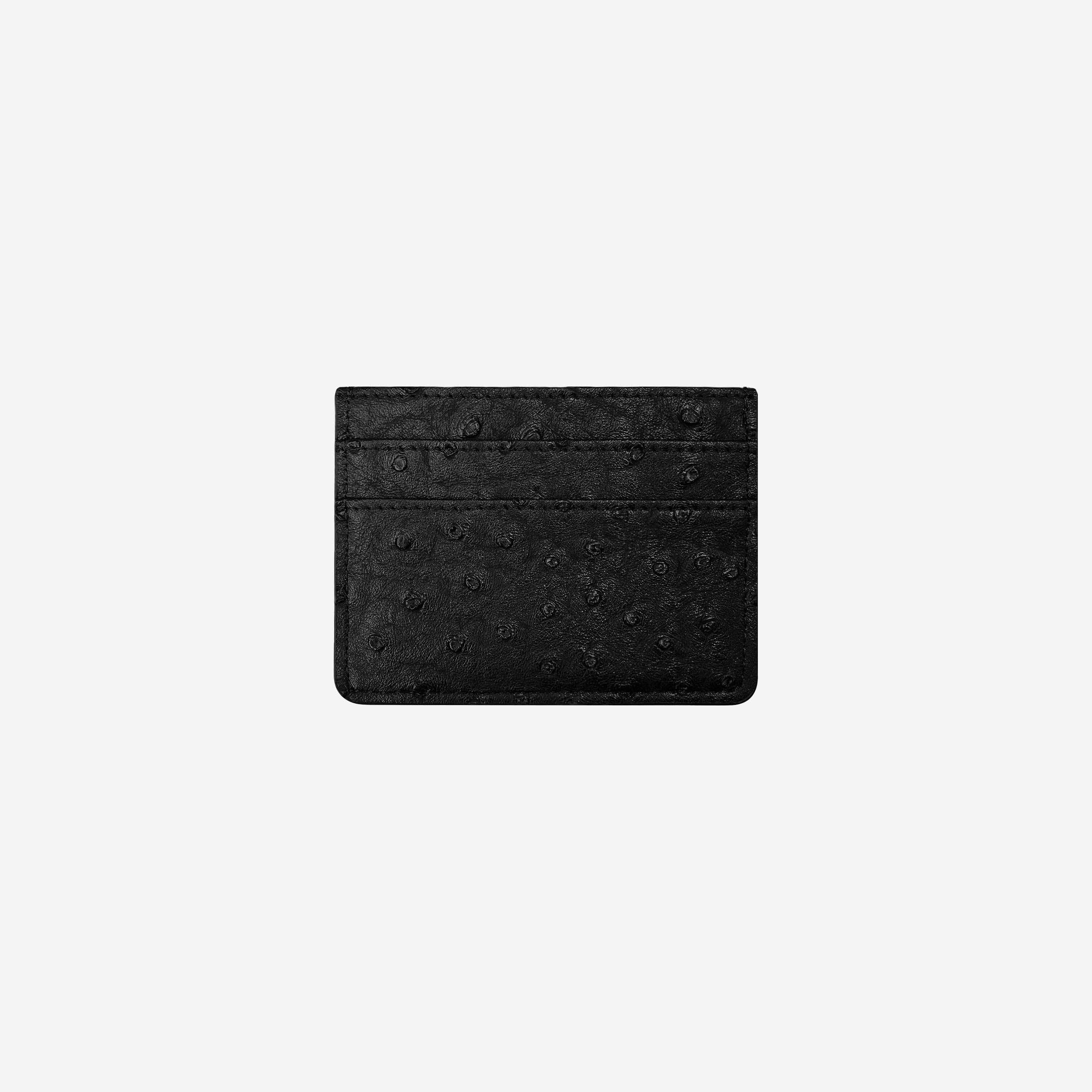 MM CARDHOLDER OSTRICH BLACK