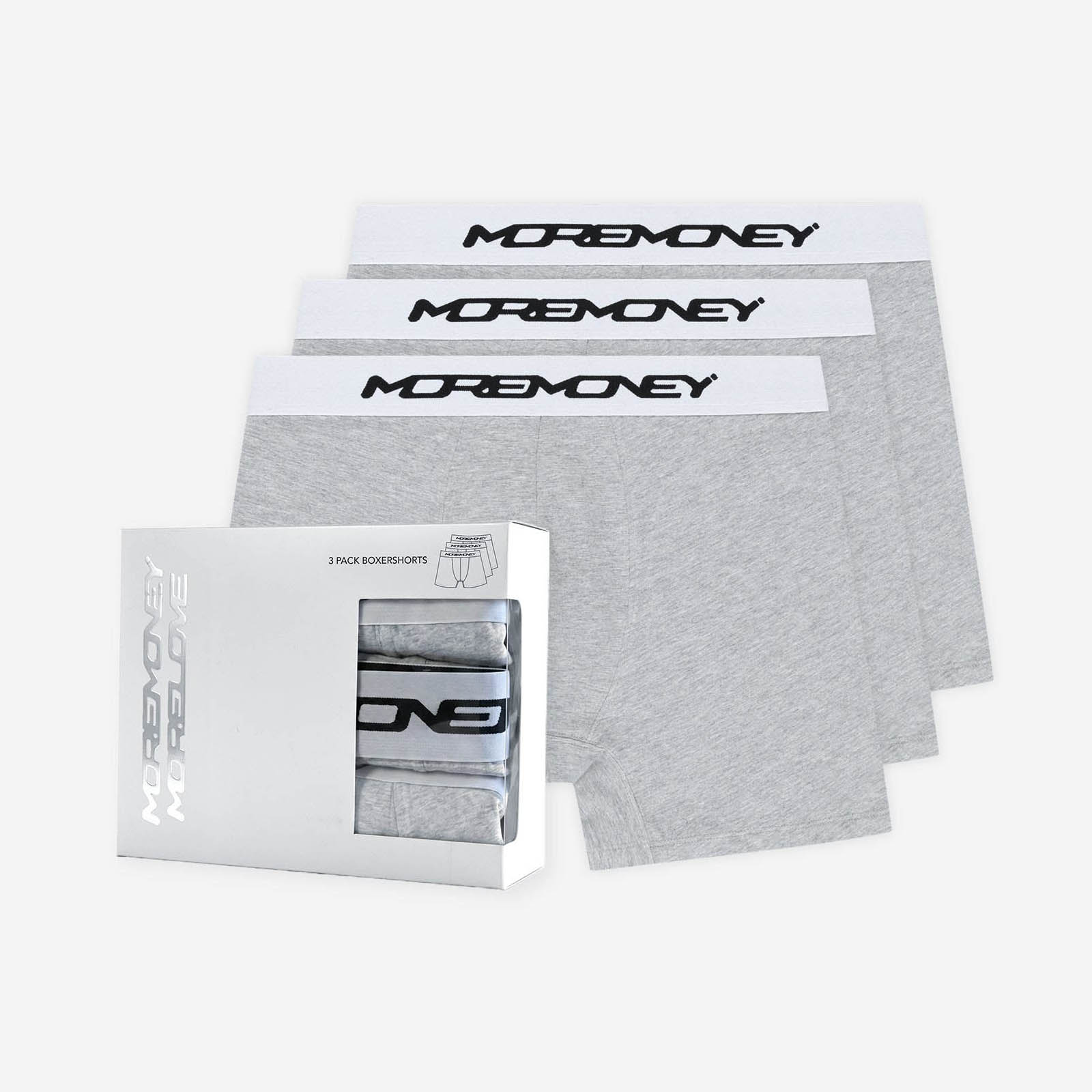 THE BOXERS GREY MELANGE (3-PACK)