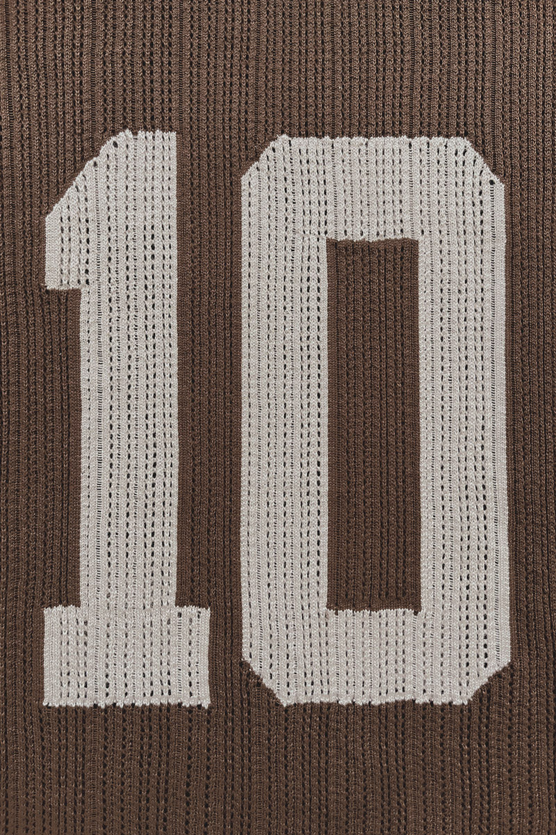 KNIT TEE JERSEY BROWN
