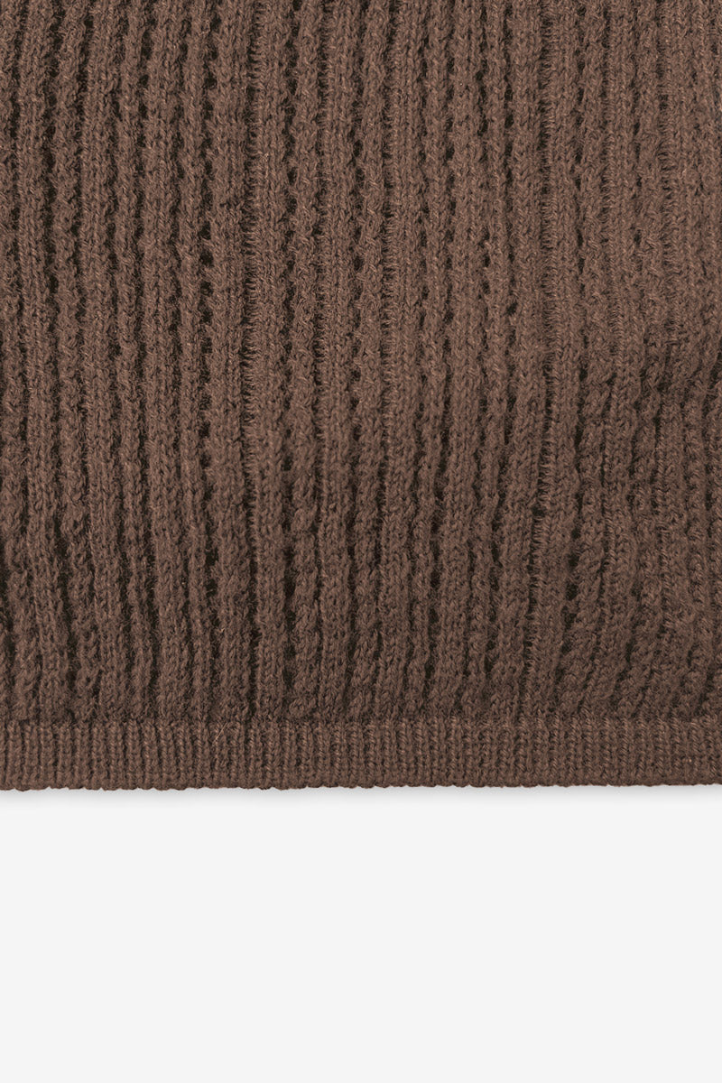 KNIT TEE JERSEY BROWN