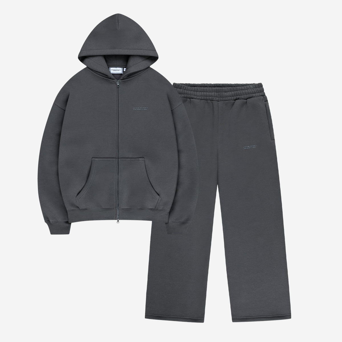 CLOUDS ZIP + JOGGER DARK GREY