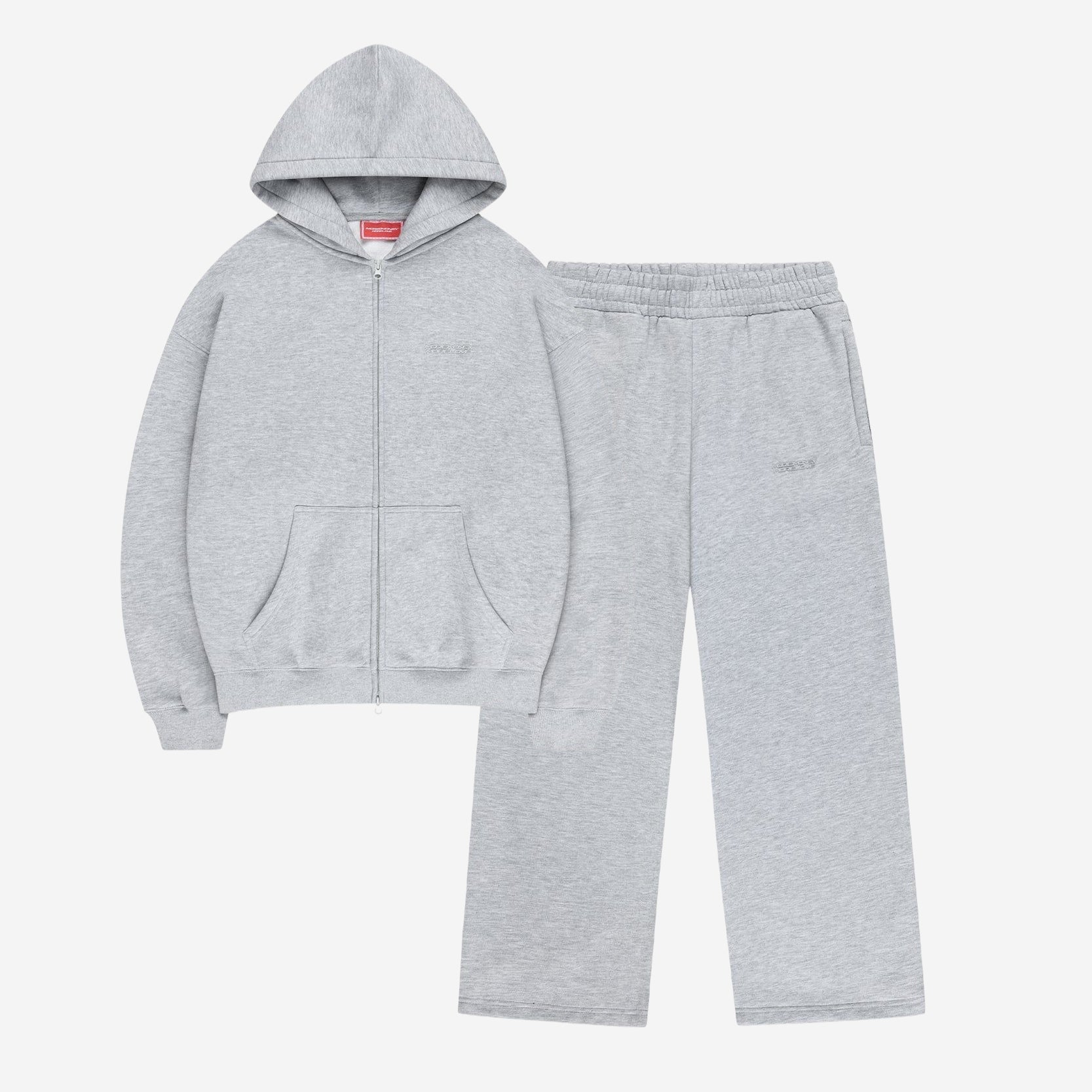 CLOUDS ZIP + JOGGER GREY MELANGE