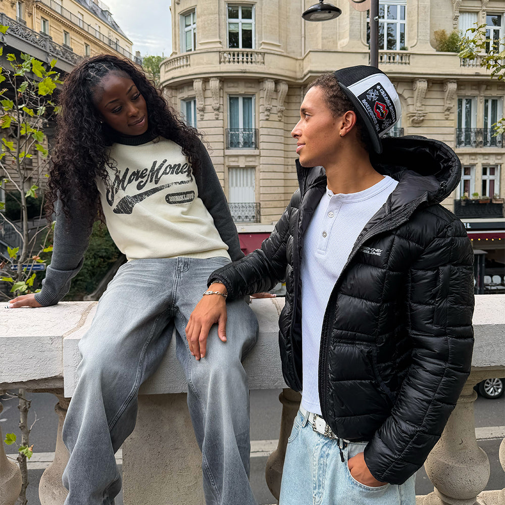 MORE MONEY SLIM PUFFER BLACK
