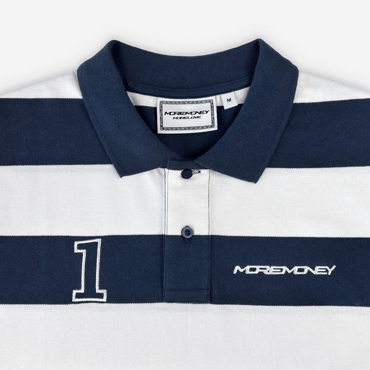 STRIPED POLO SHIRT NAVY