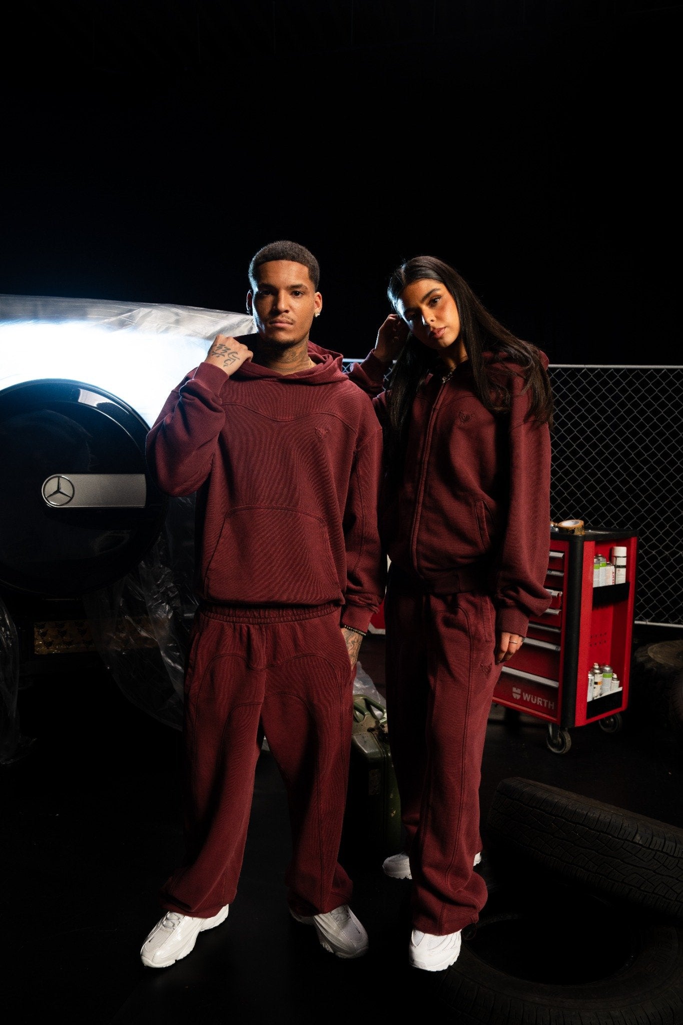 STACKS JOGGERS RED STONE WASHED