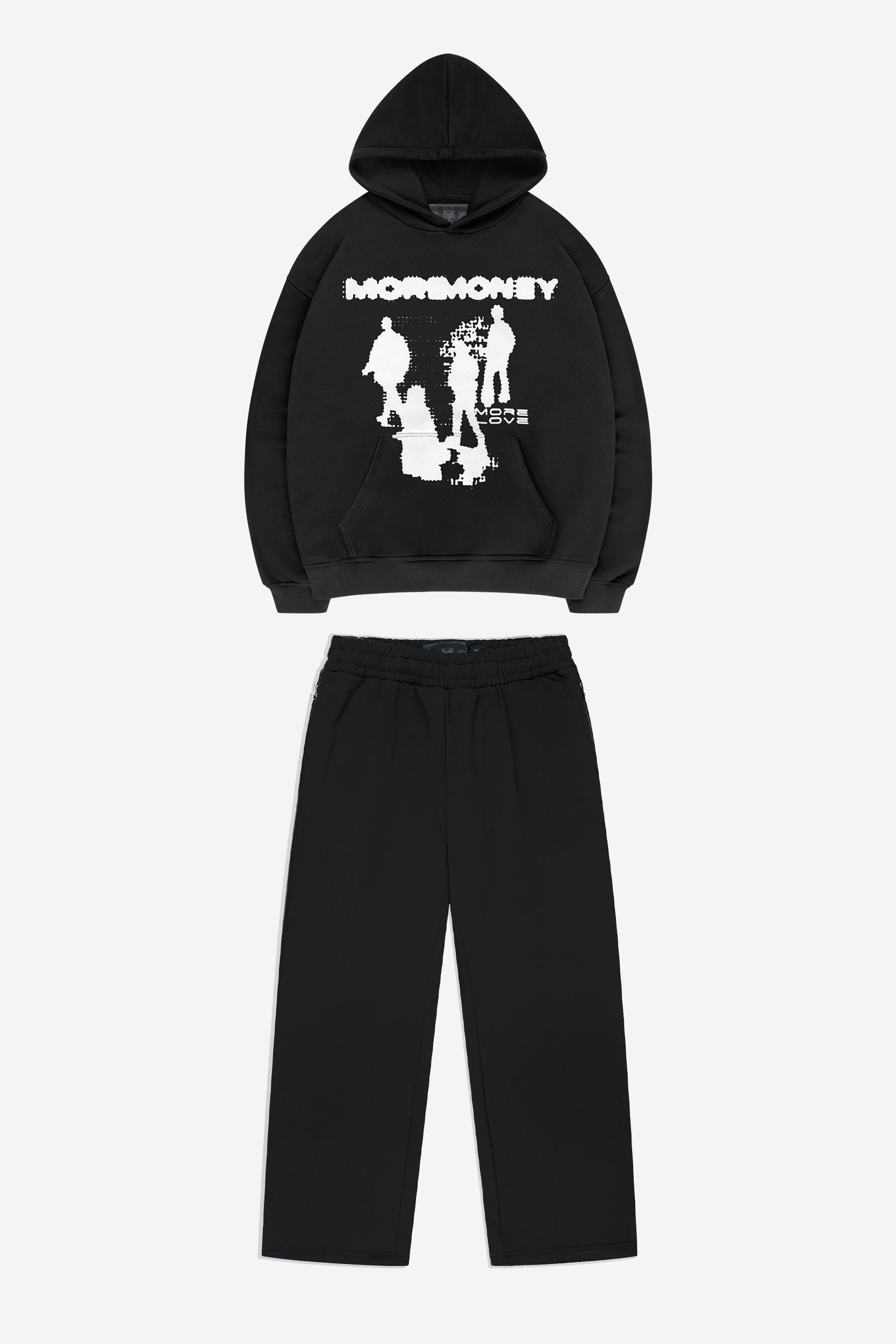 CONNECTIVITY HOODIE BLACK + OPEN LEG JOGGER BLACK